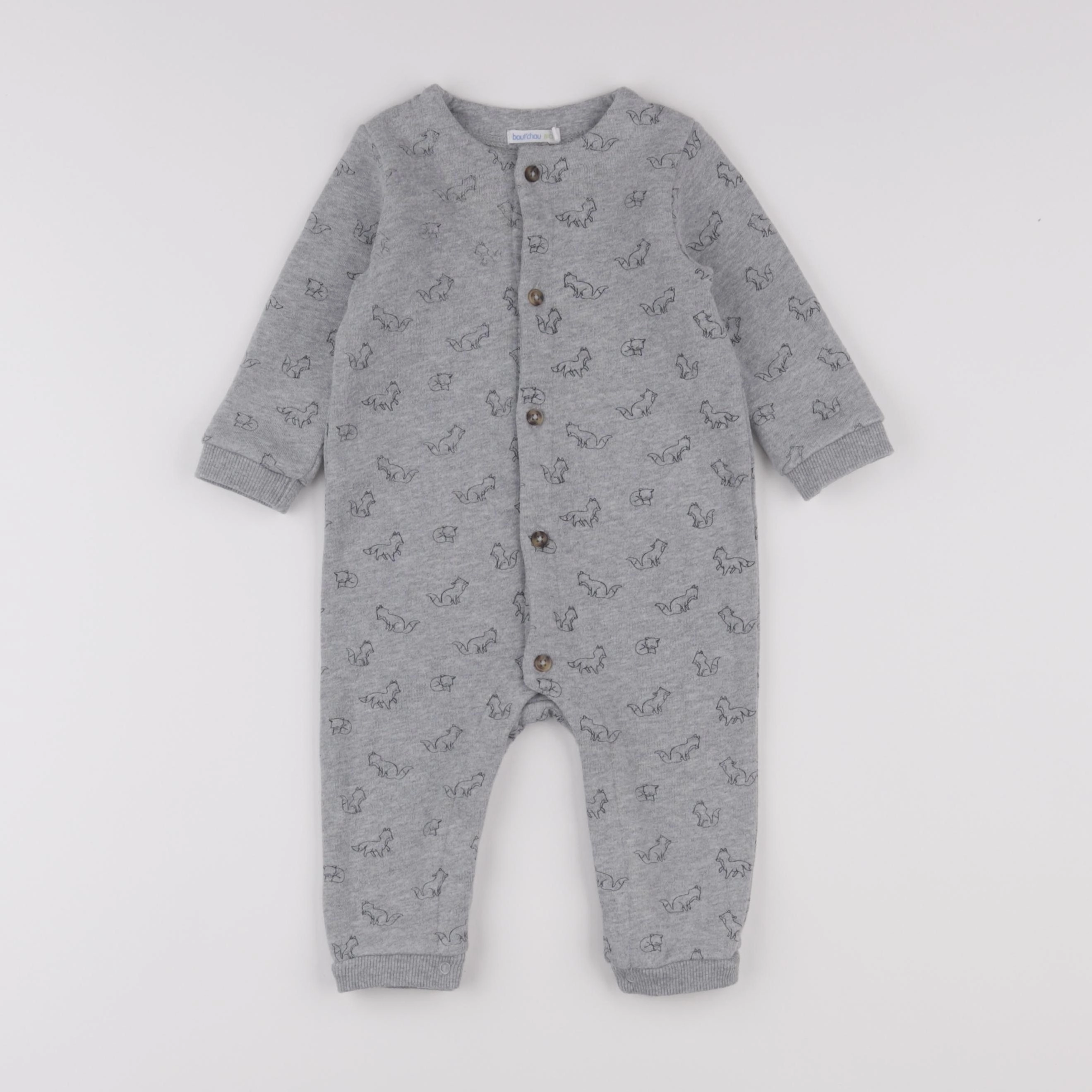 Boutchou - combinaison gris - 9 mois