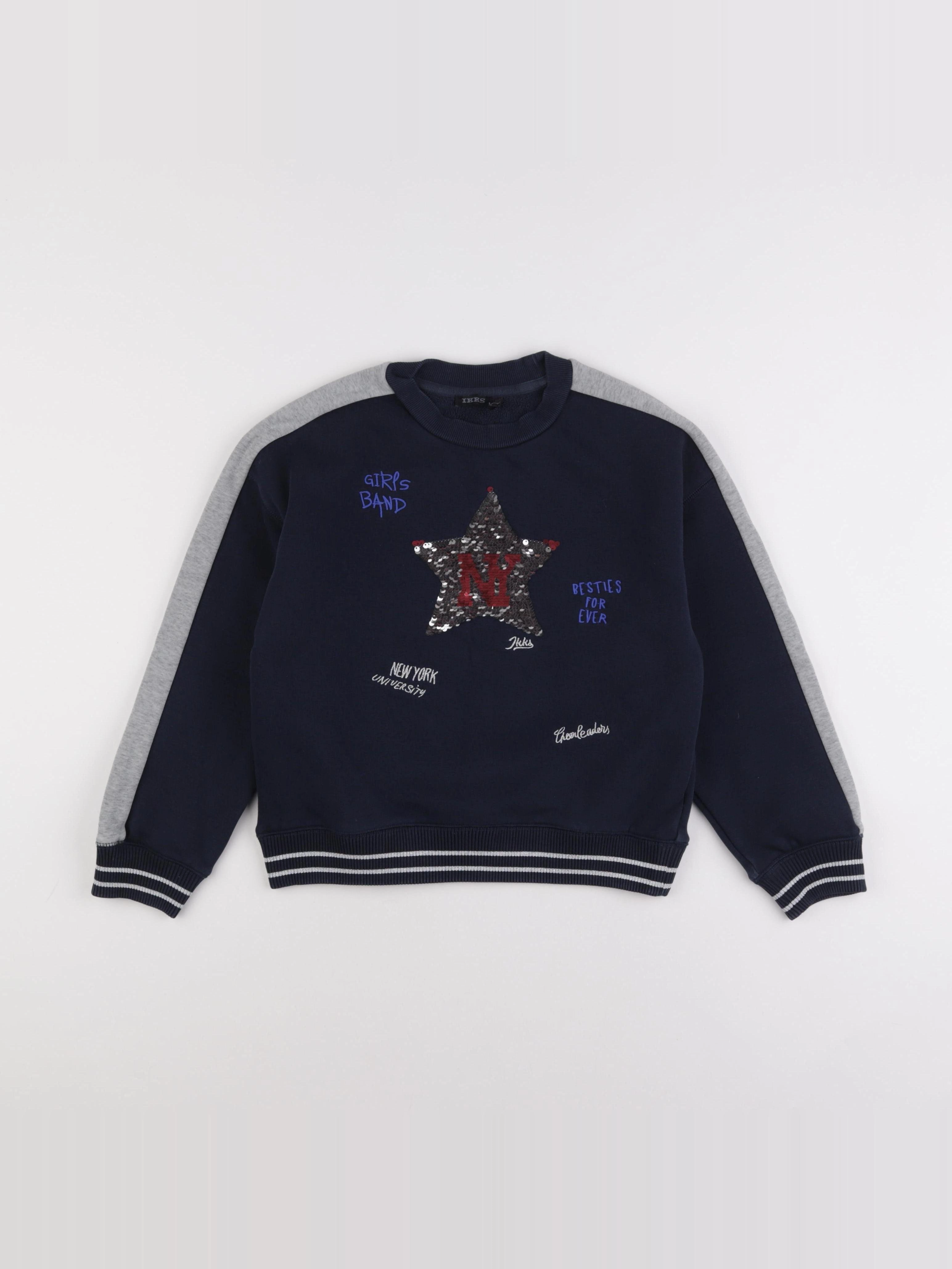 IKKS - sweat bleu - 10 ans