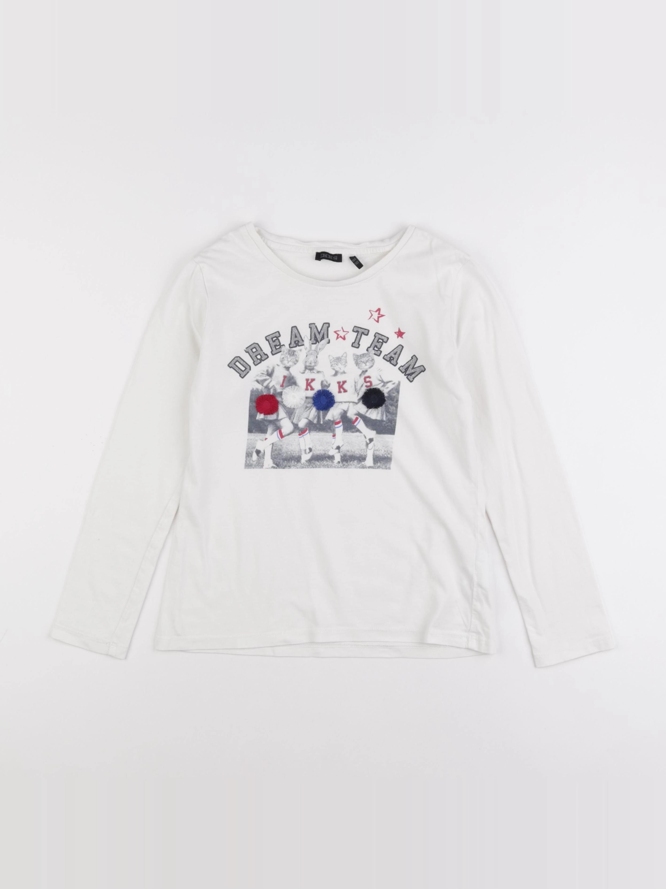 IKKS - tee-shirt blanc - 10 ans