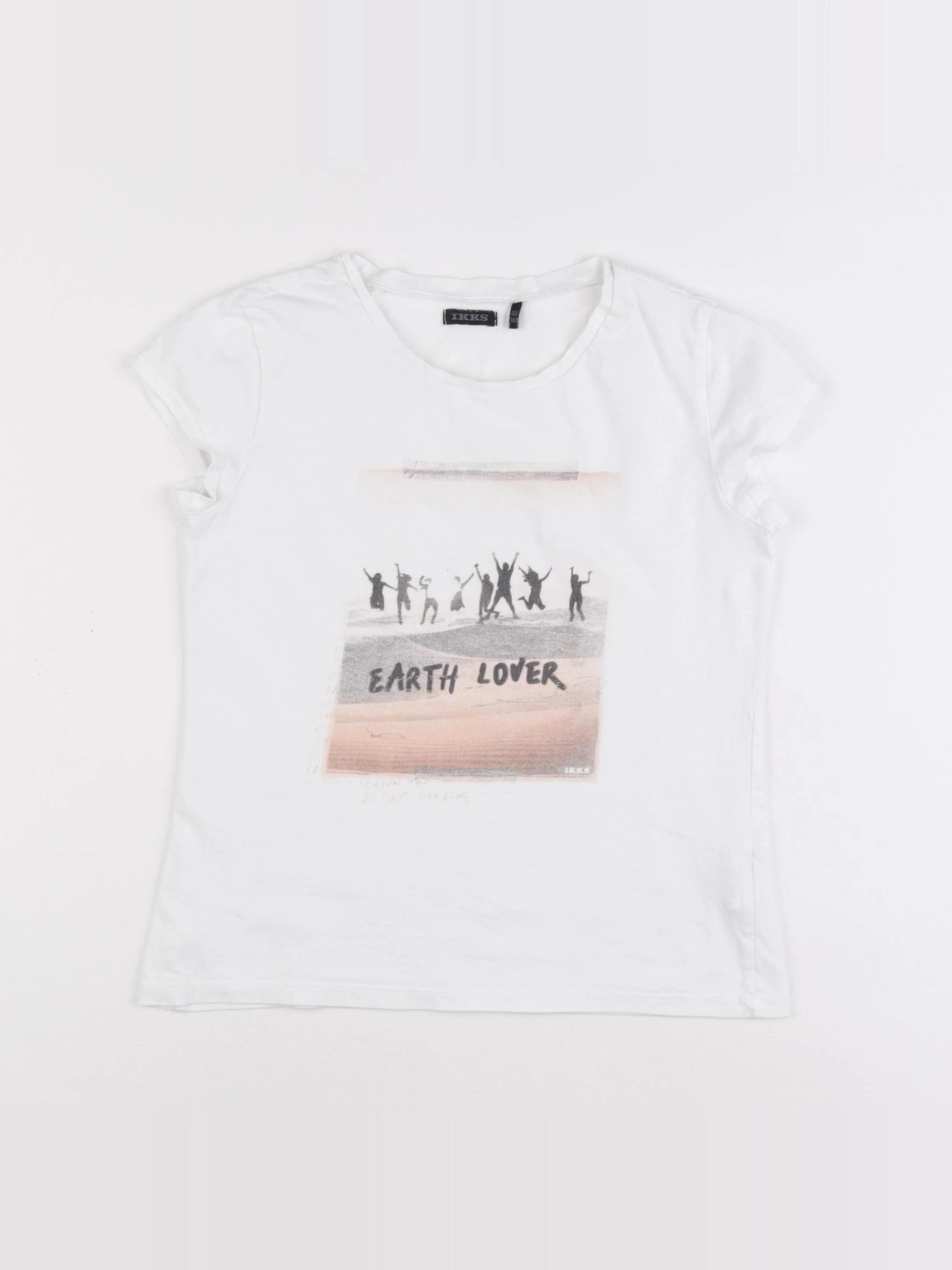 IKKS - tee-shirt blanc - 10 ans