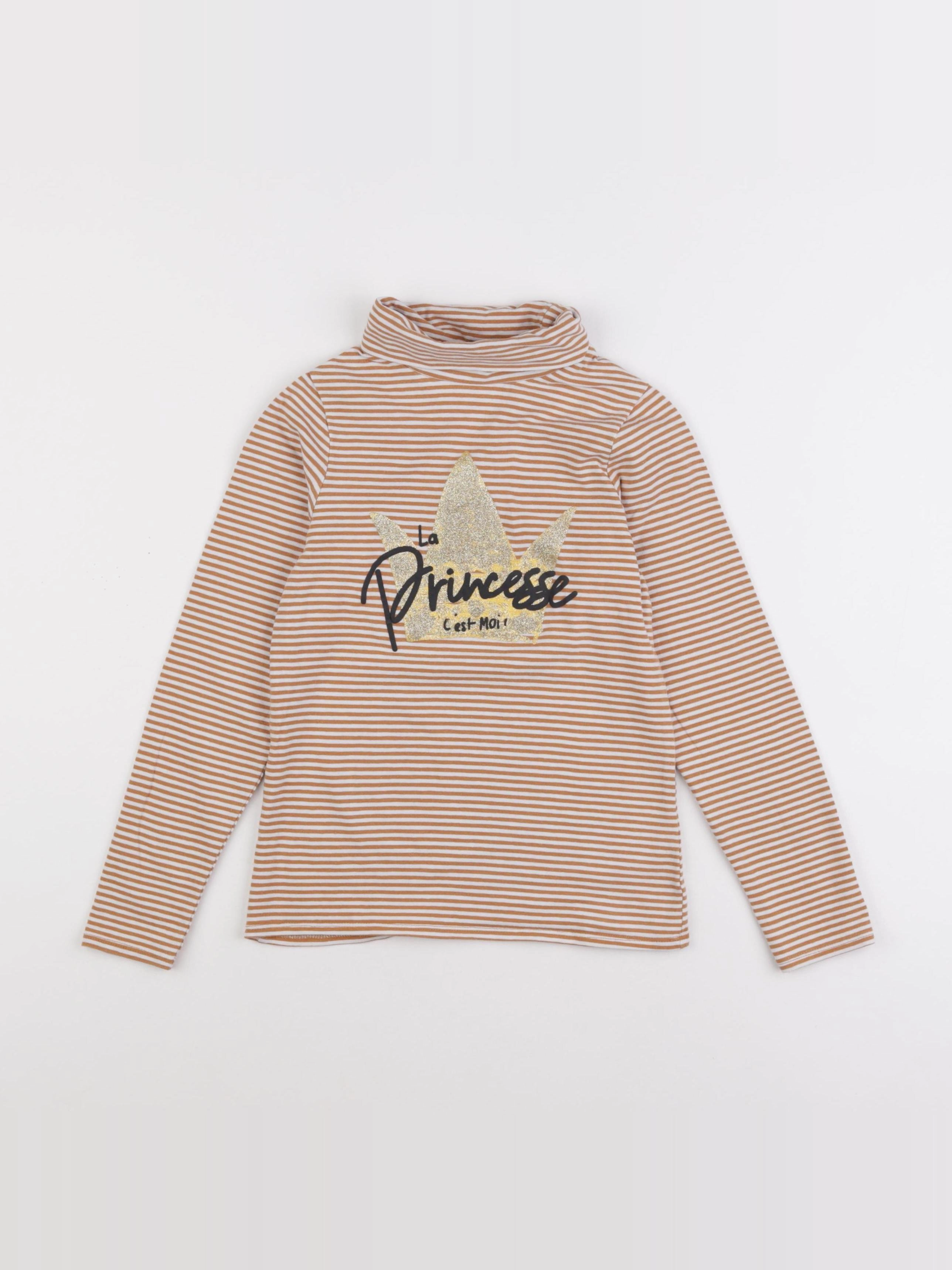 Vertbaudet - sous-pull marron - 8 ans