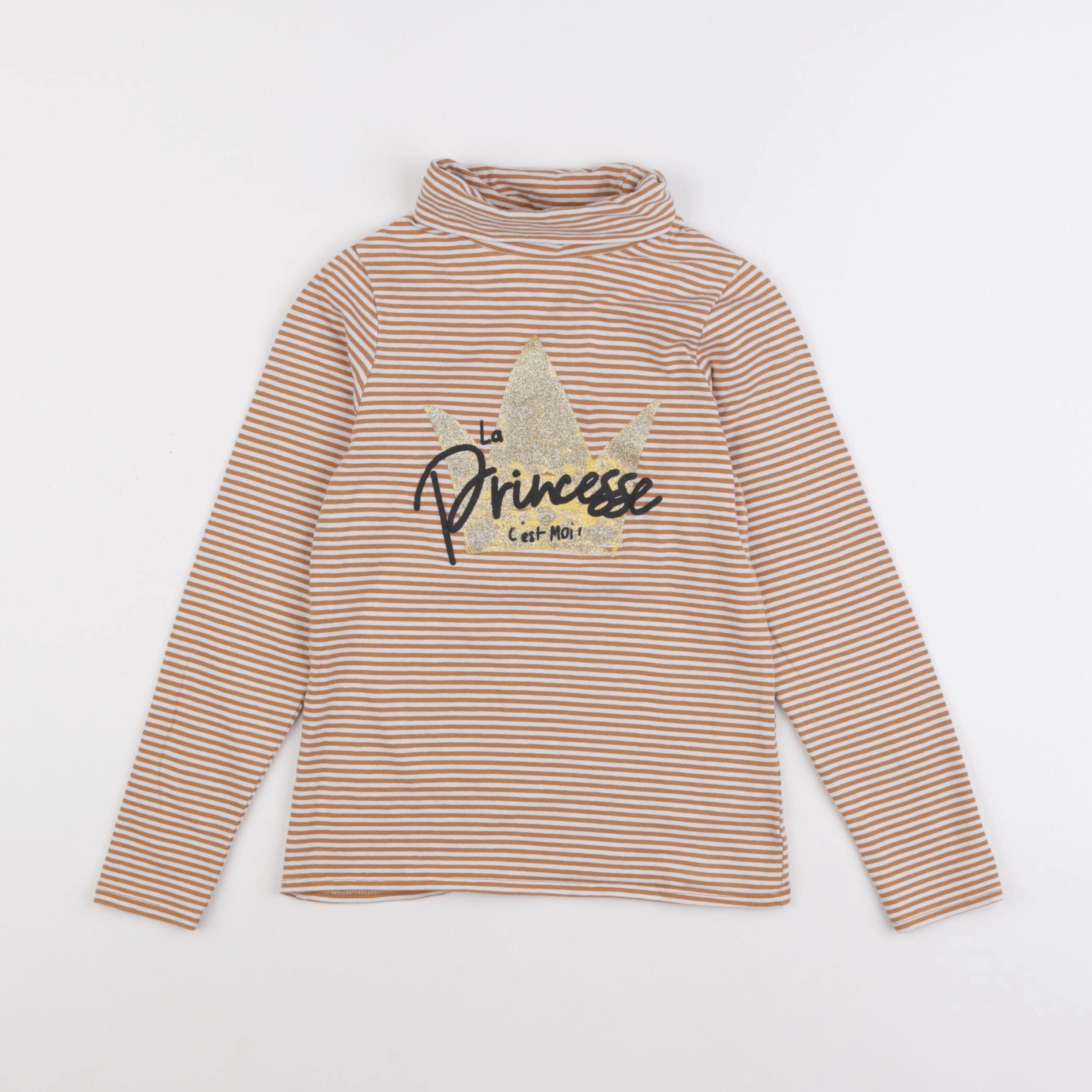 Vertbaudet - sous-pull marron - 8 ans