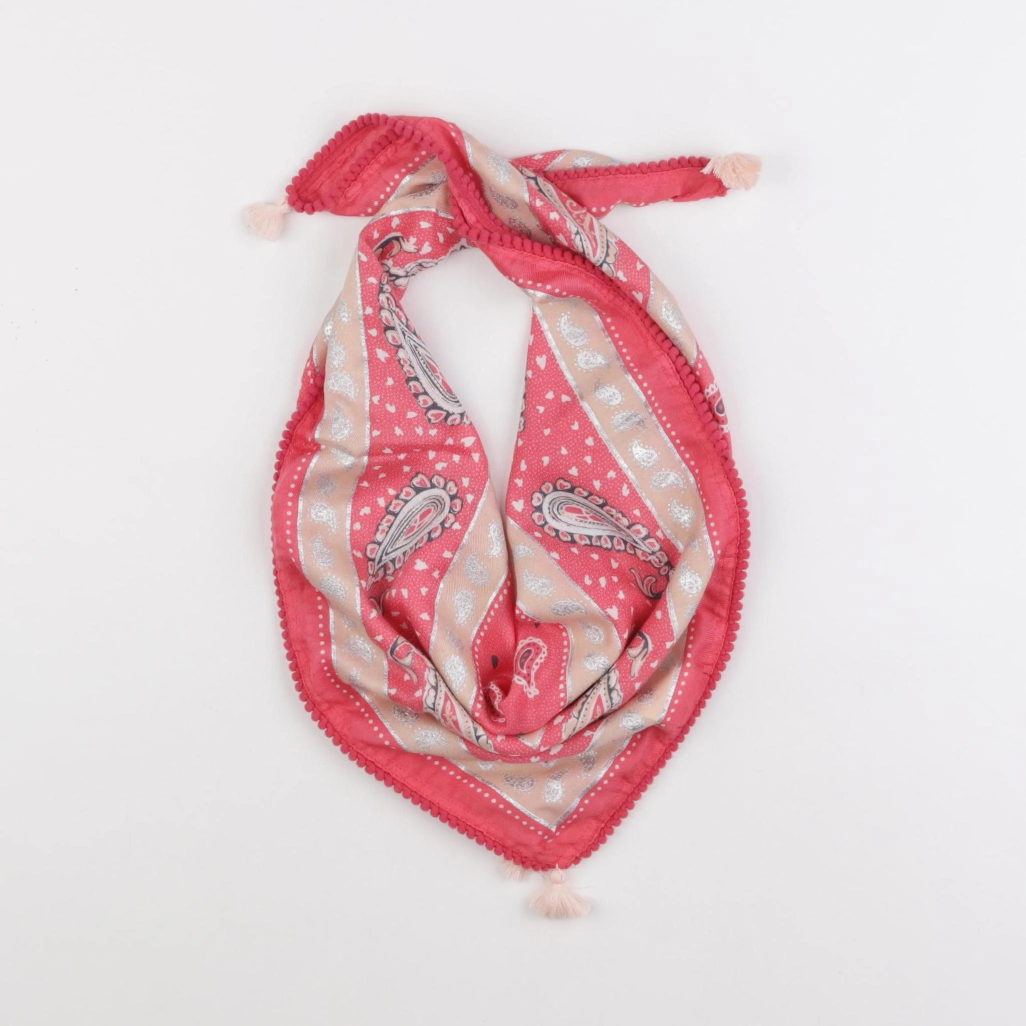 IKKS - foulard rose - 8/10 ans