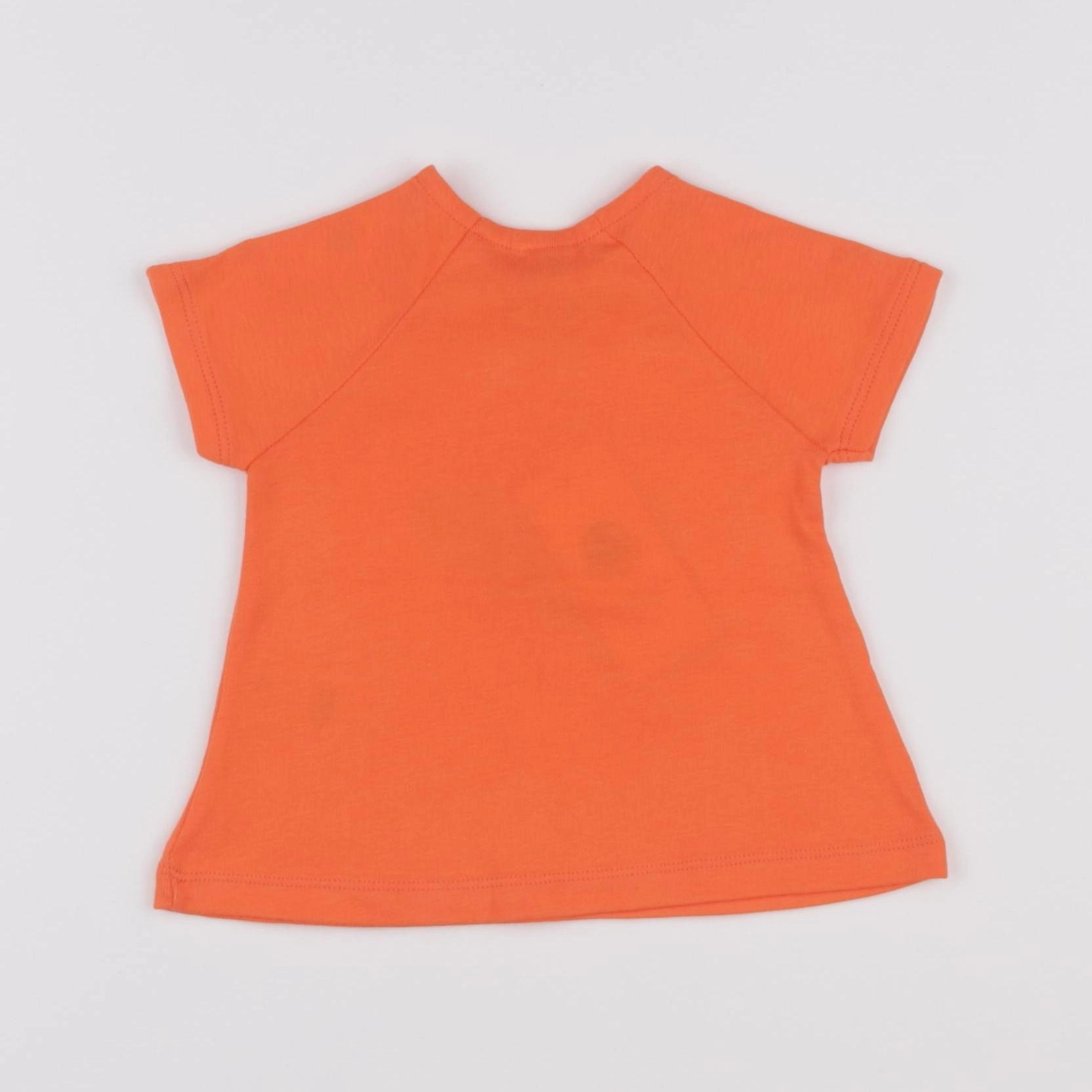 Petit Bateau - tee-shirt orange - 6 mois