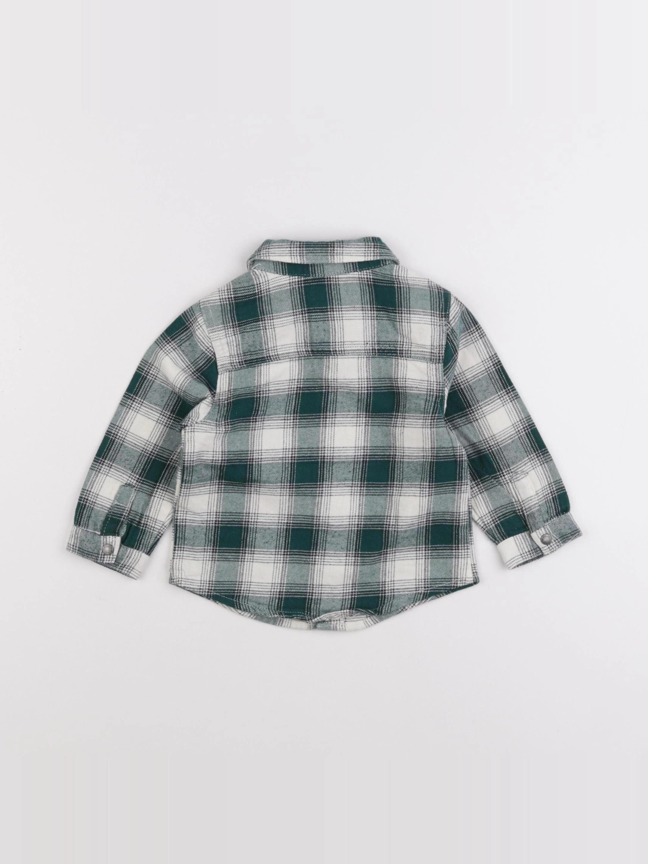 Vertbaudet - chemise vert - 12 mois
