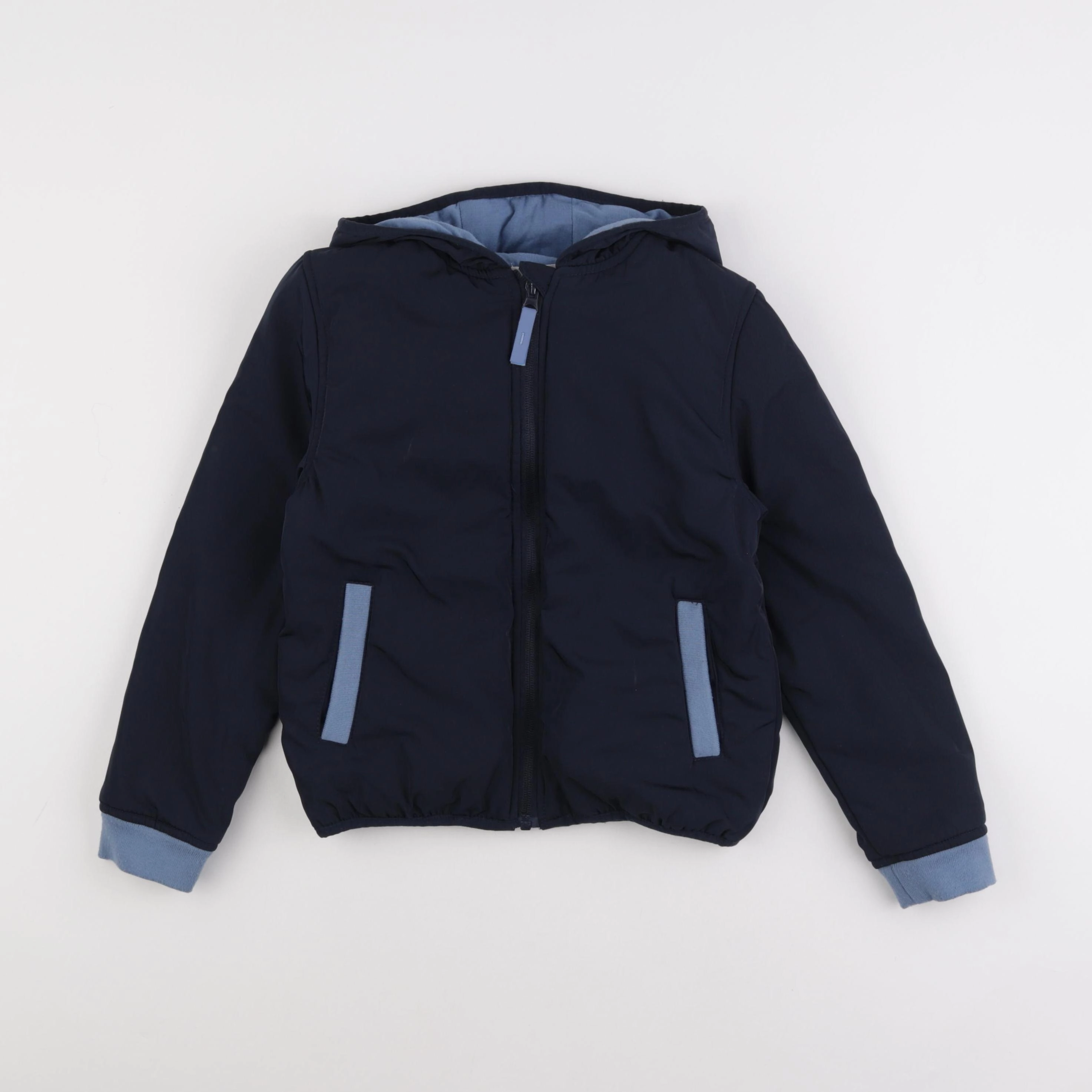 Monoprix - veste doublé bleu - 8 ans