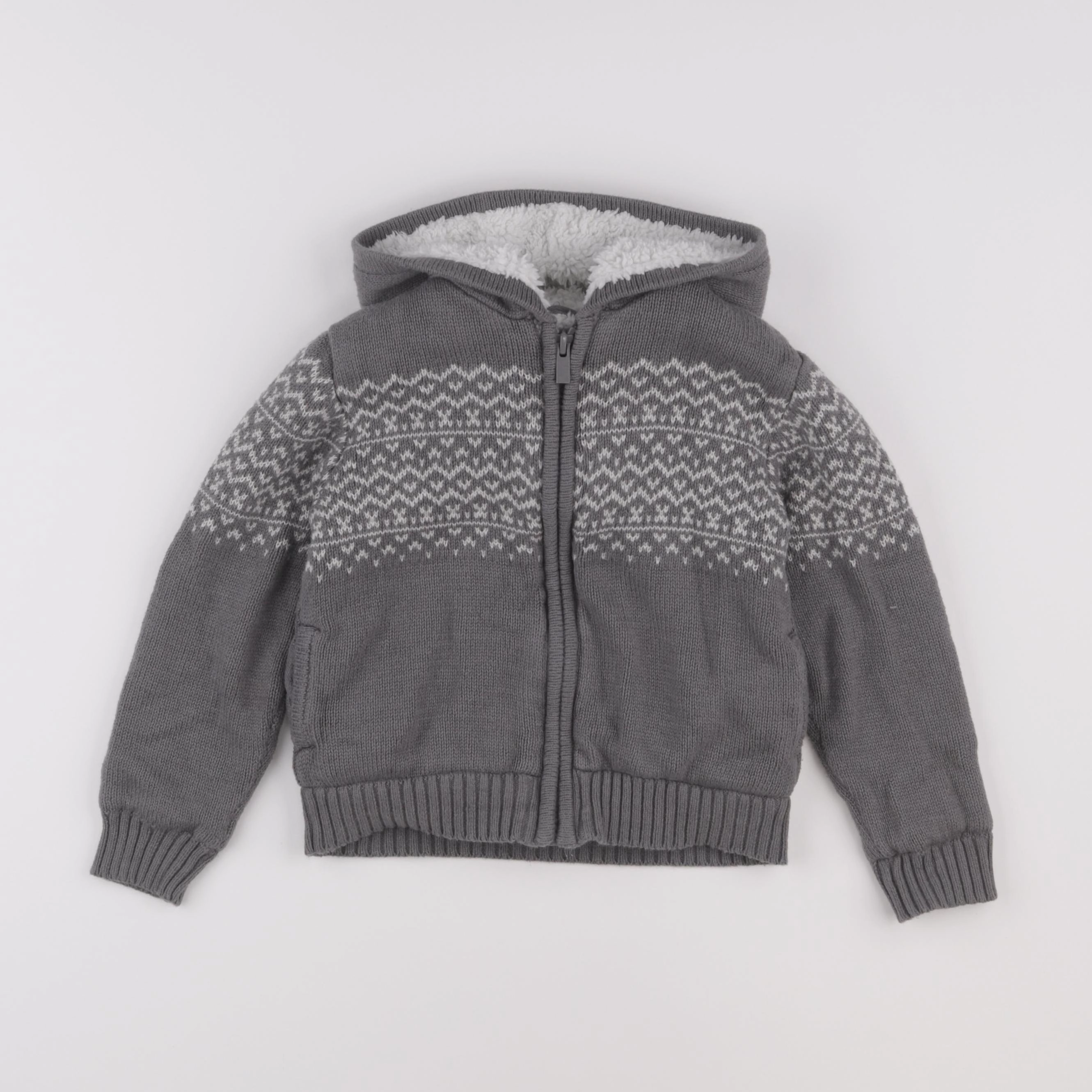 Vertbaudet - gilet gris - 5 ans