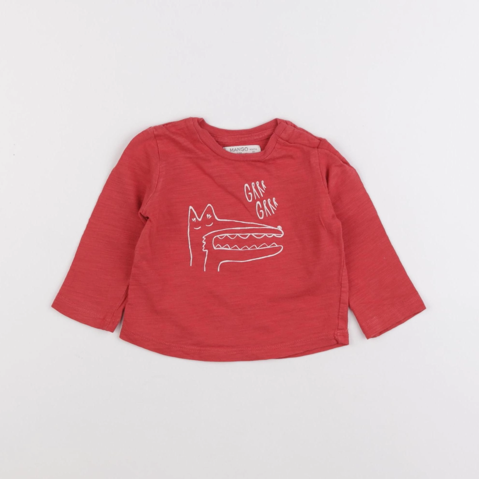 Mango - tee-shirt rouge - 6/9 mois