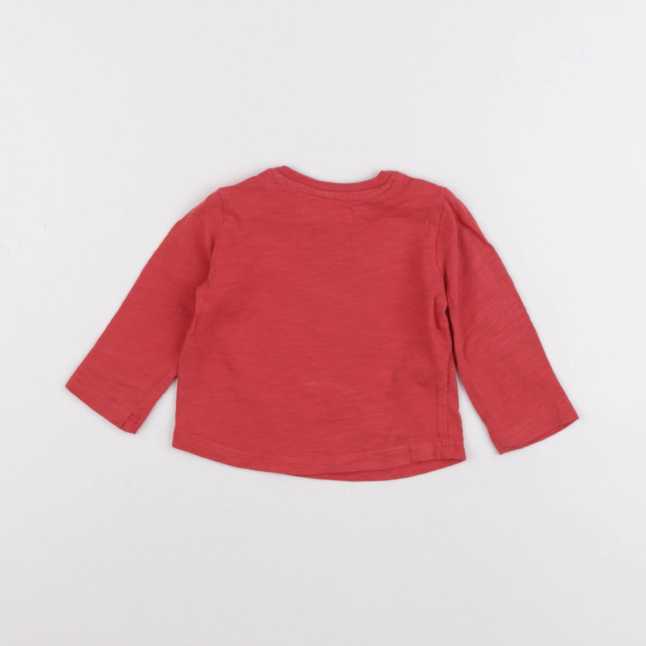 Mango - tee-shirt rouge - 6/9 mois