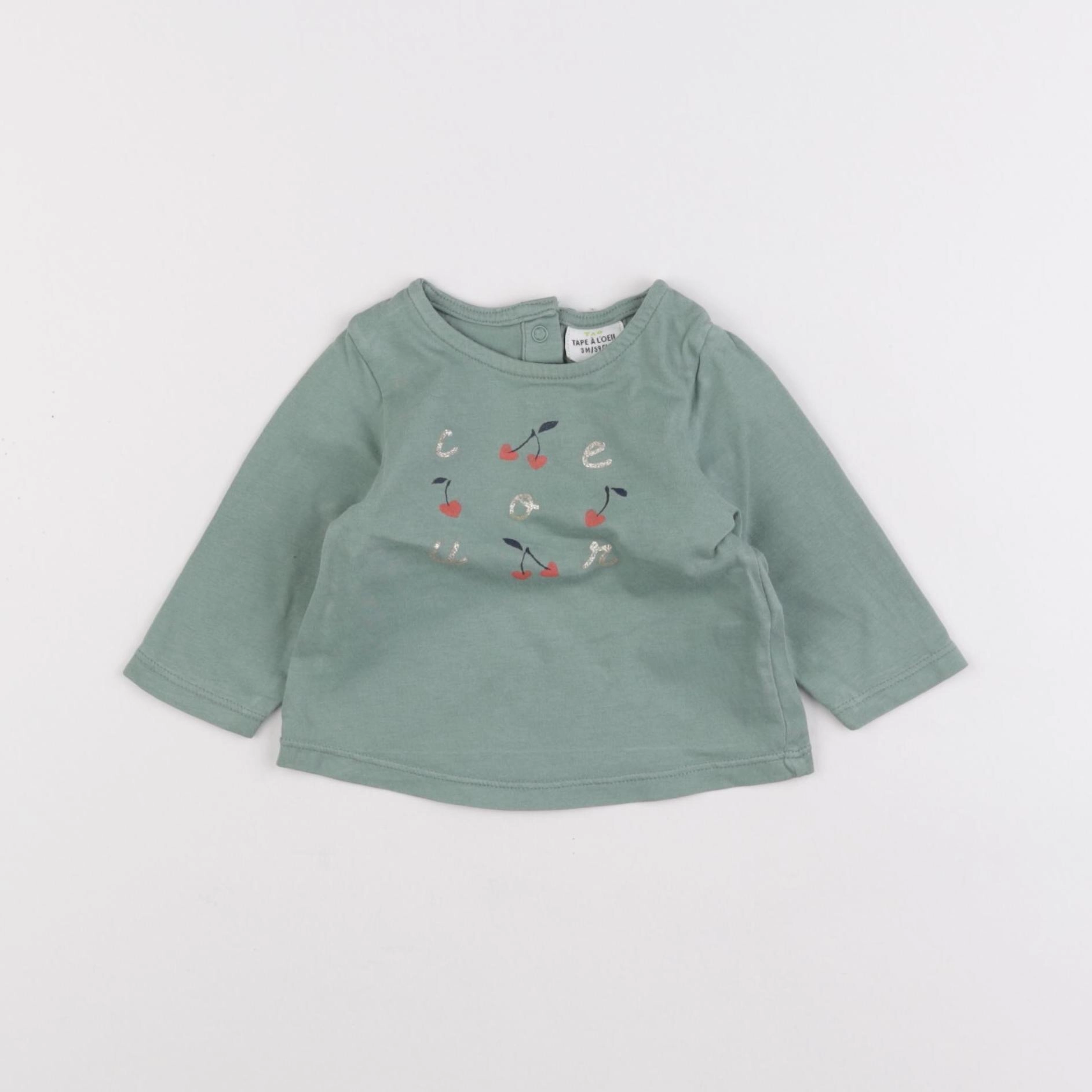 Tape à l'oeil - tee-shirt vert - 3 mois