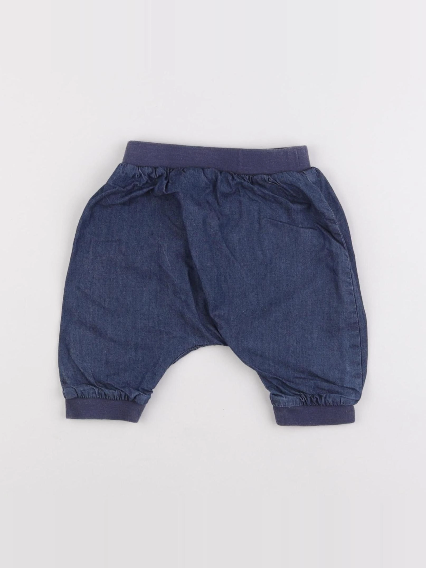 Boutchou - sarouel doublé bleu - 3 mois