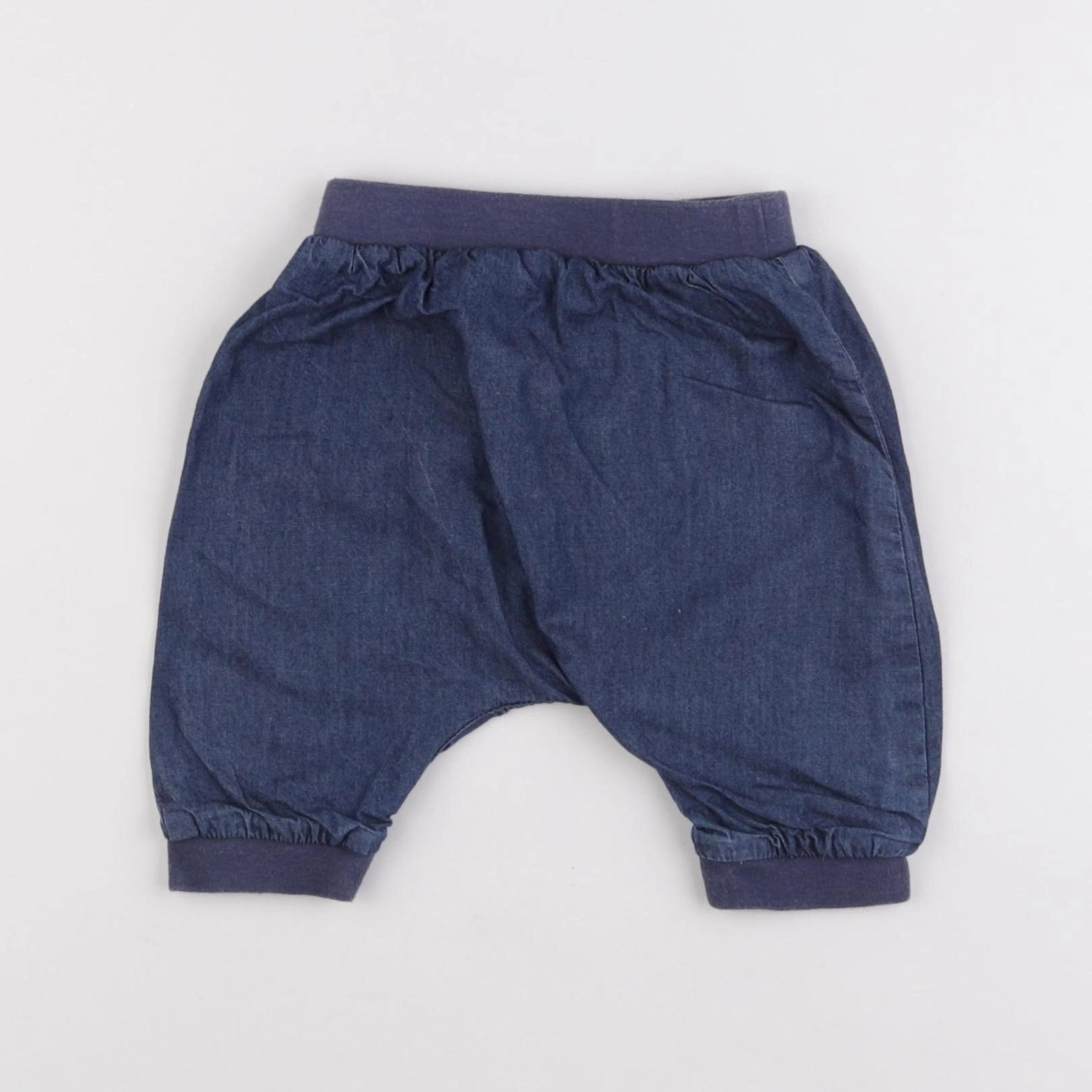 Boutchou - sarouel doublé bleu - 3 mois