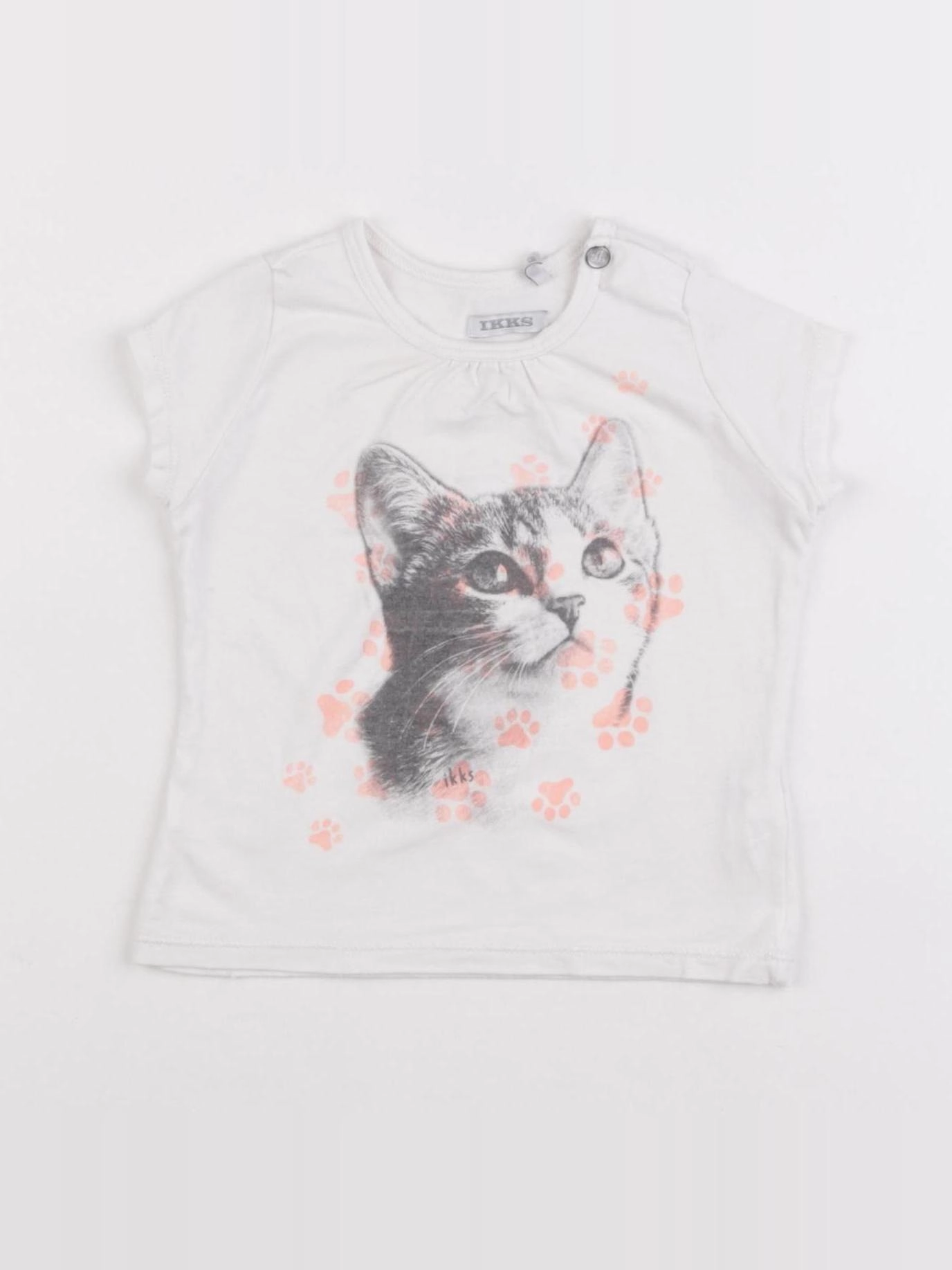 IKKS - tee-shirt blanc - 6 mois