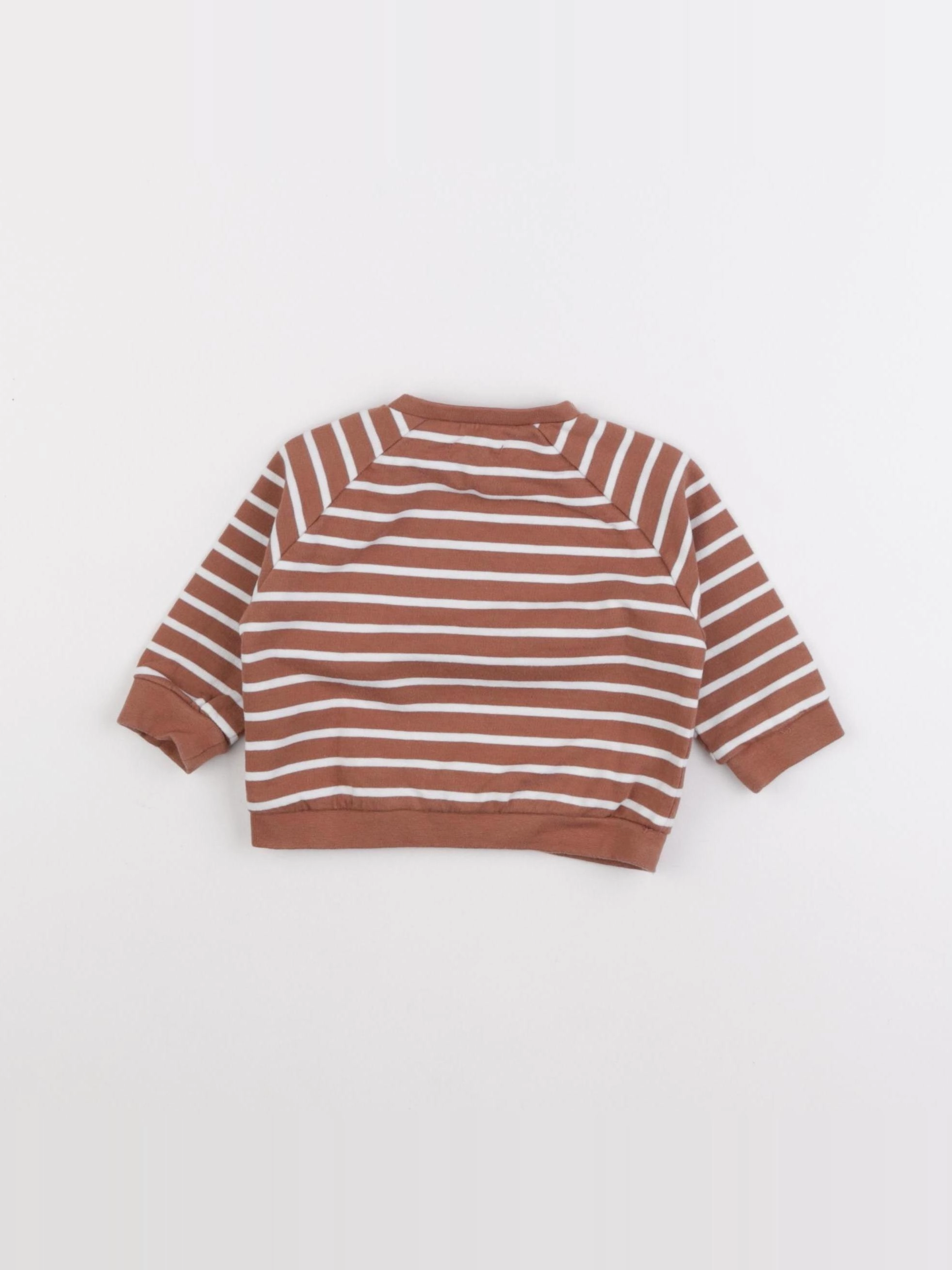 Vertbaudet - sweat marron - 6 mois