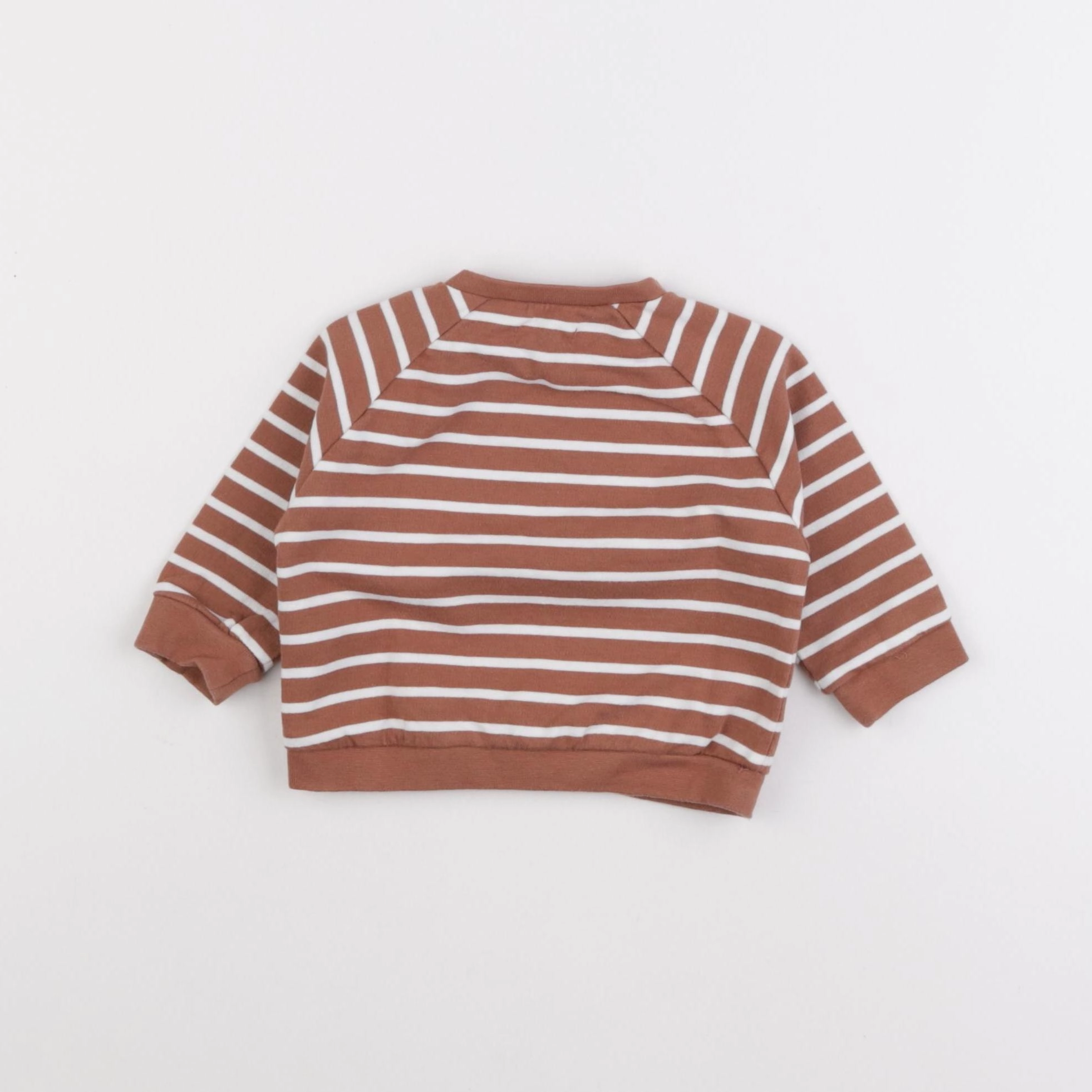 Vertbaudet - sweat marron - 6 mois