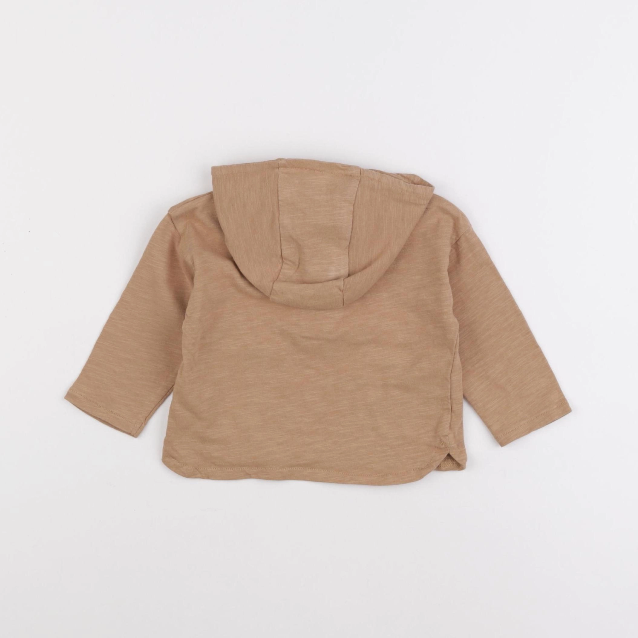 Vertbaudet - tee-shirt marron - 9 mois
