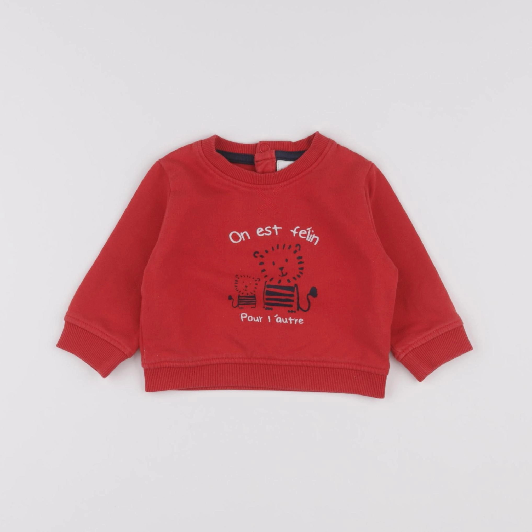 Tape à l'oeil - sweat rouge - 3 mois
