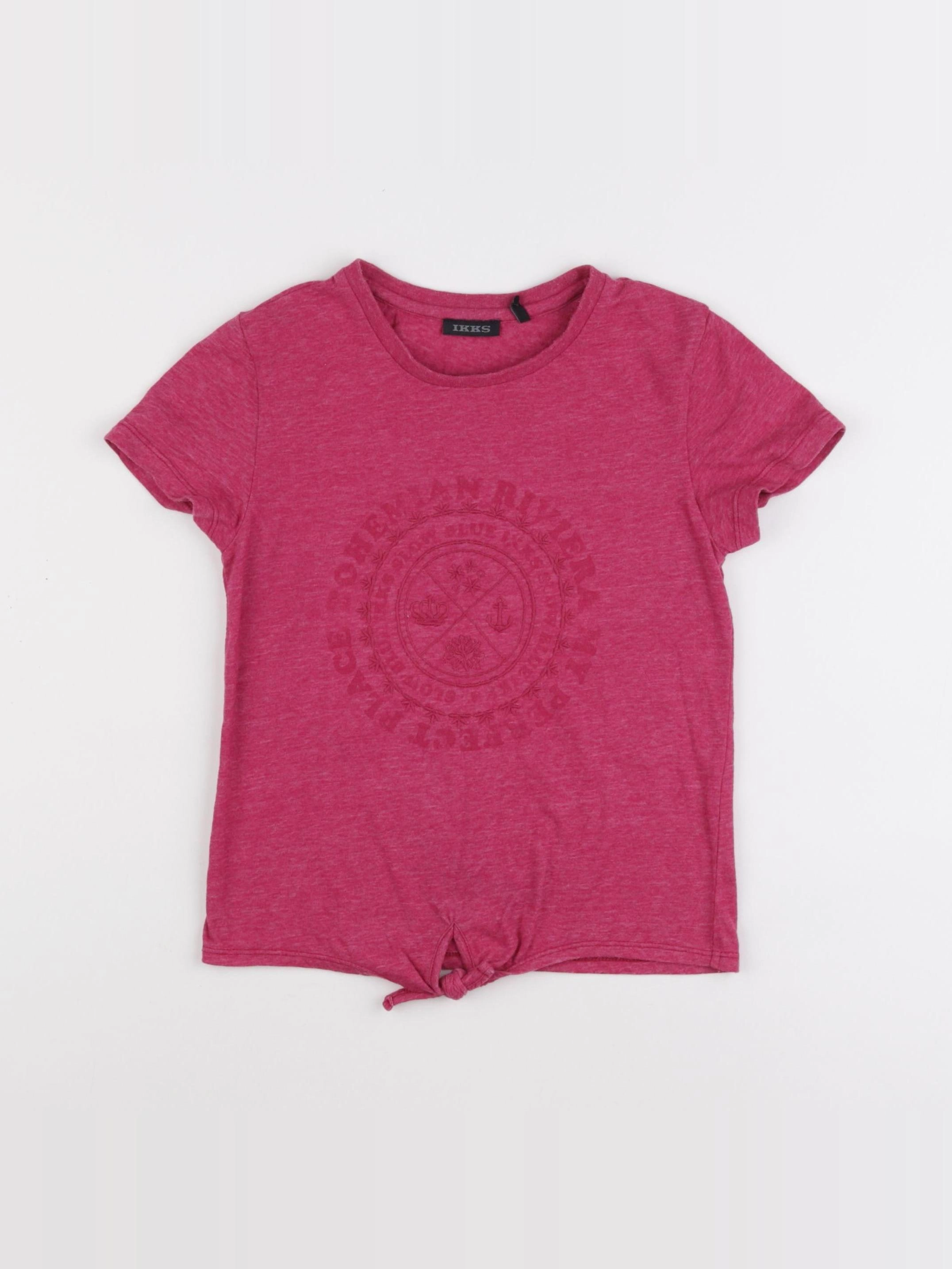 IKKS - tee-shirt rose - 8 ans