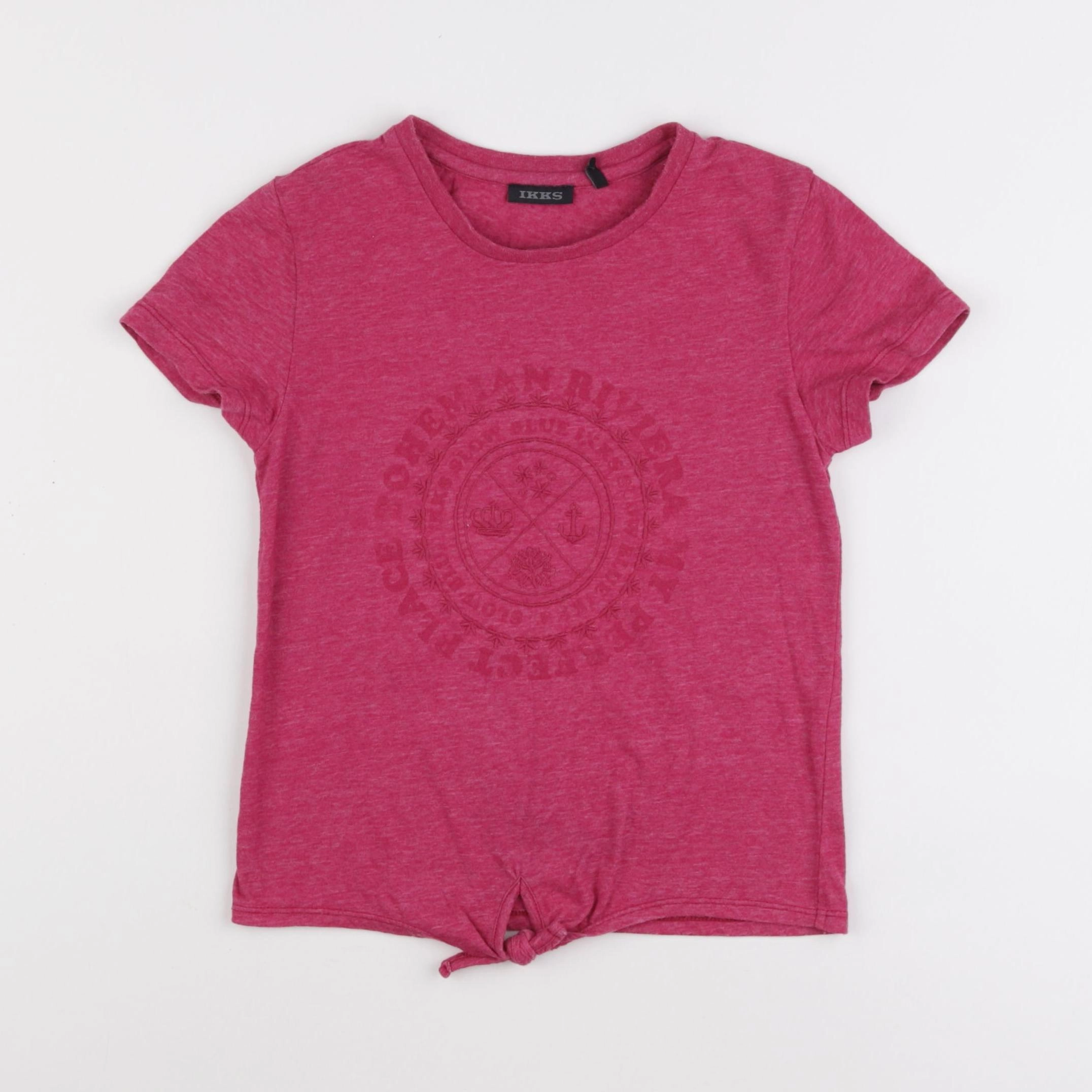 IKKS - tee-shirt rose - 8 ans
