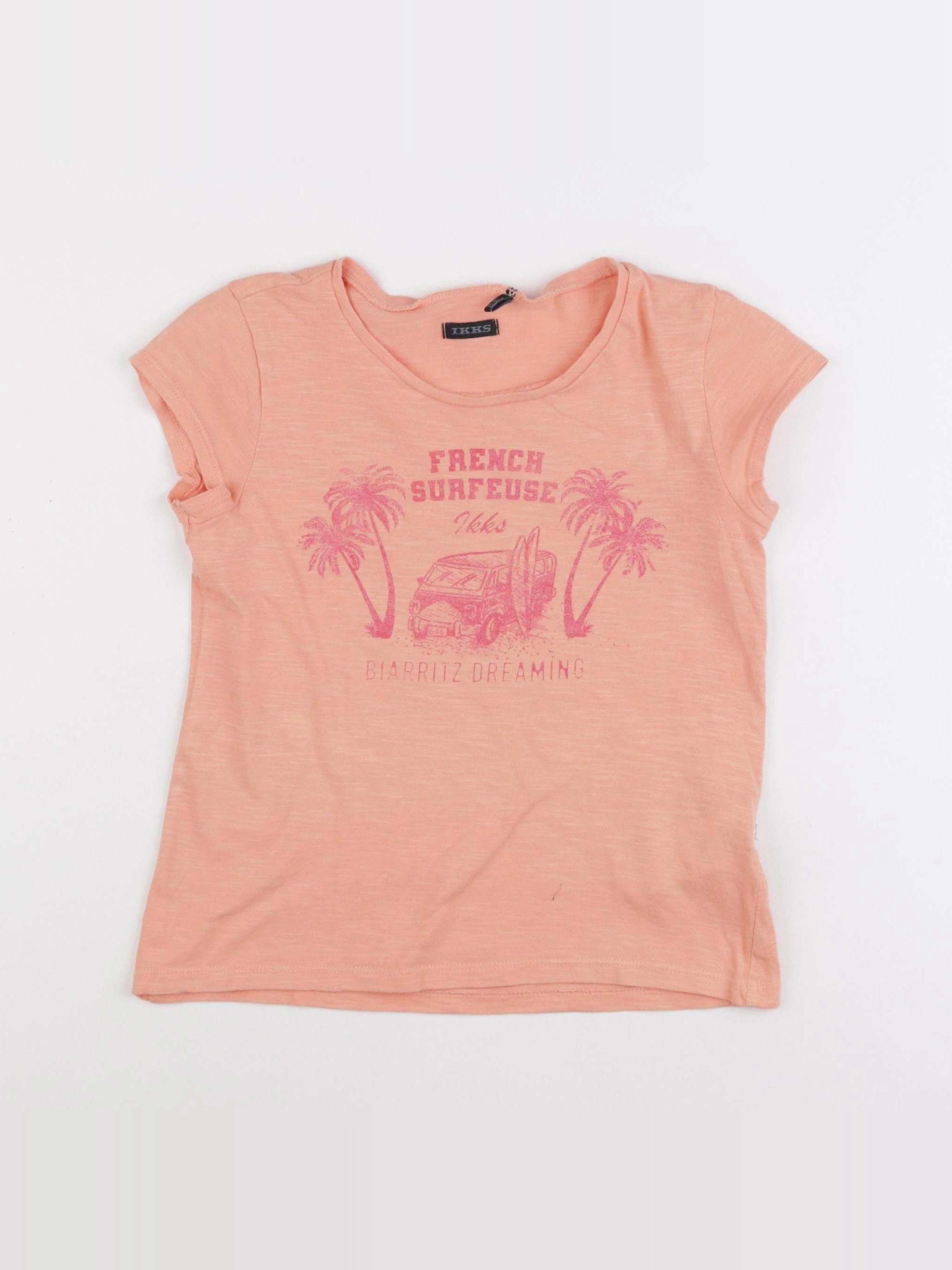 IKKS - tee-shirt orange - 8 ans