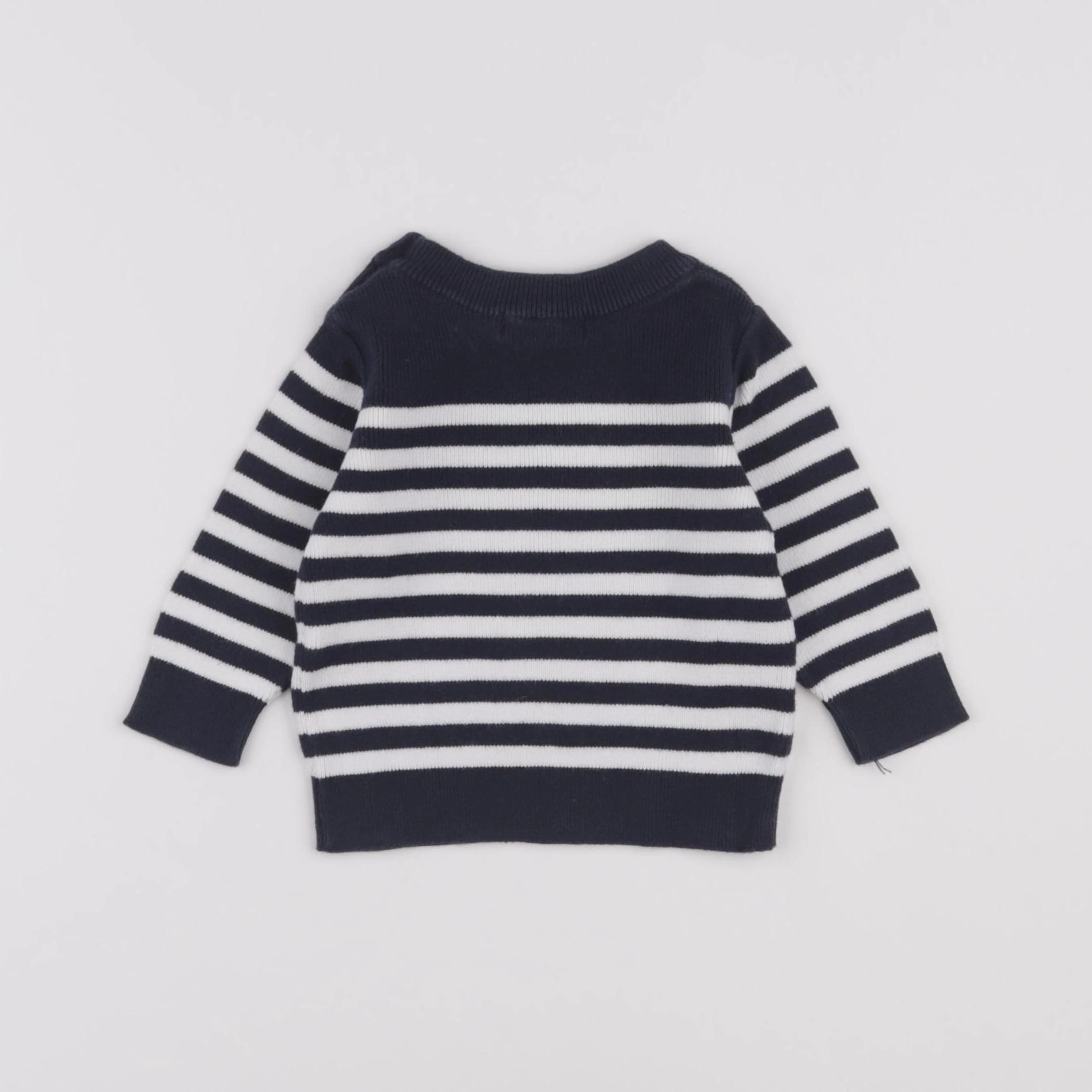 Vertbaudet - pull bleu - 3 mois