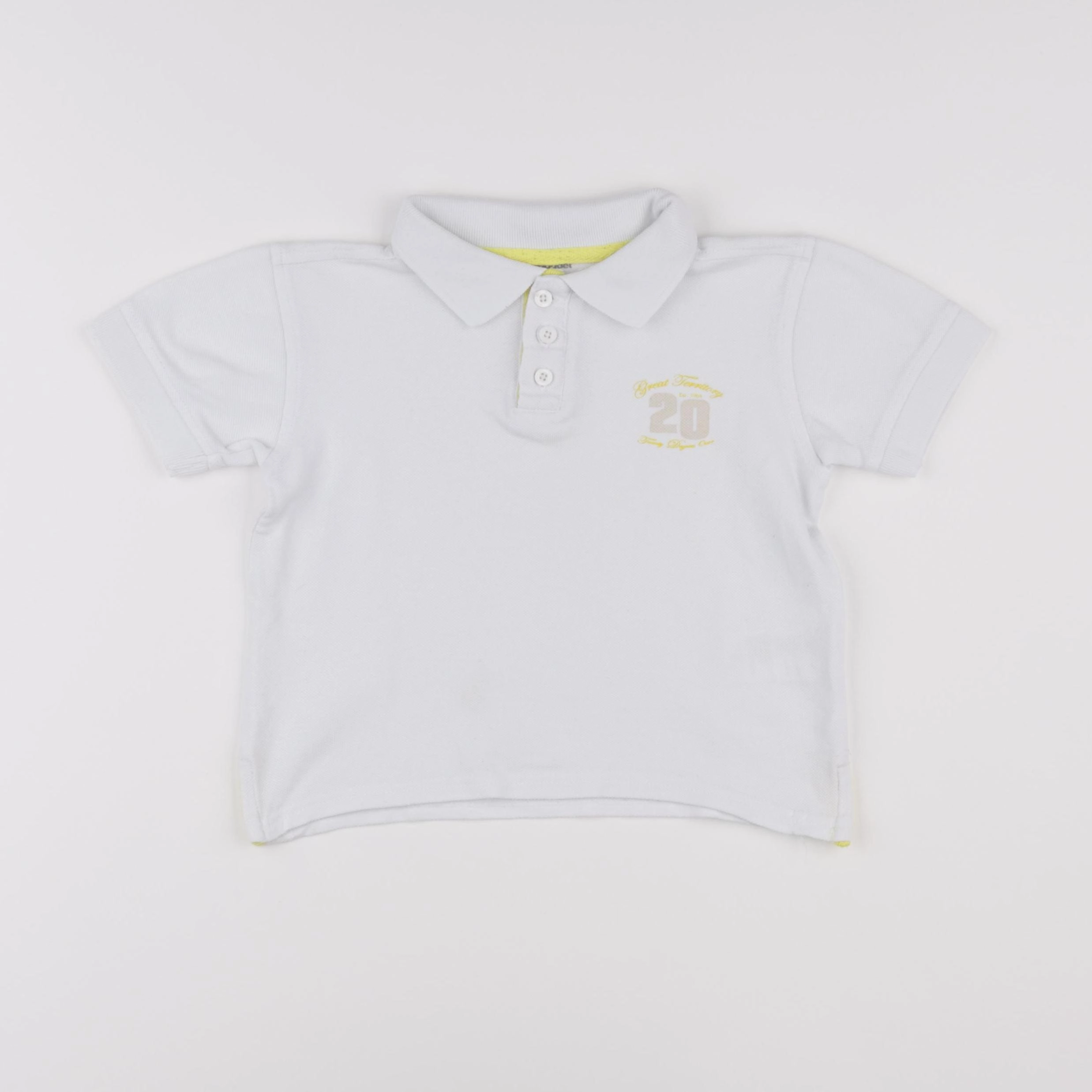 Vertbaudet - polo blanc - 3 ans