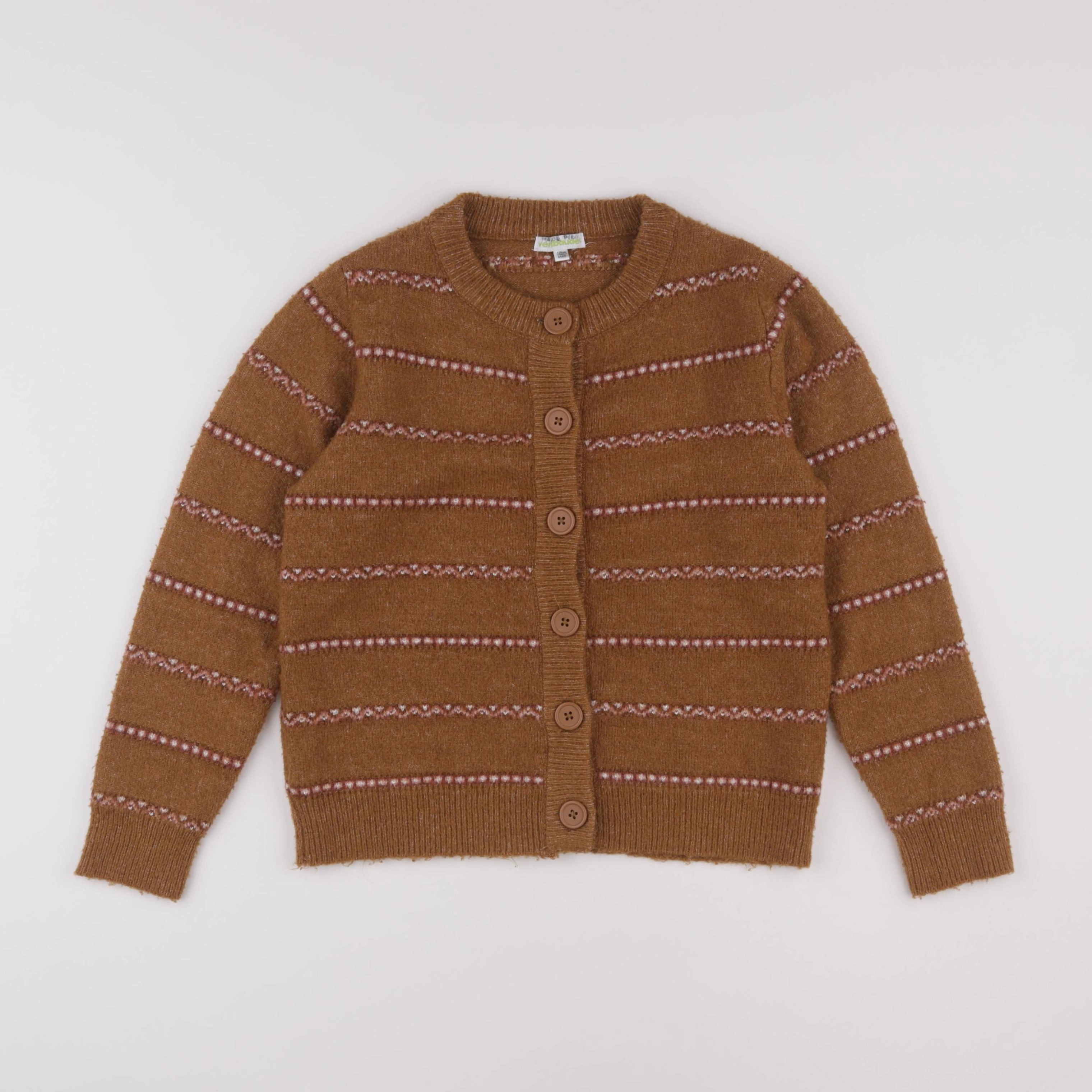 Vertbaudet - gilet marron - 8 ans