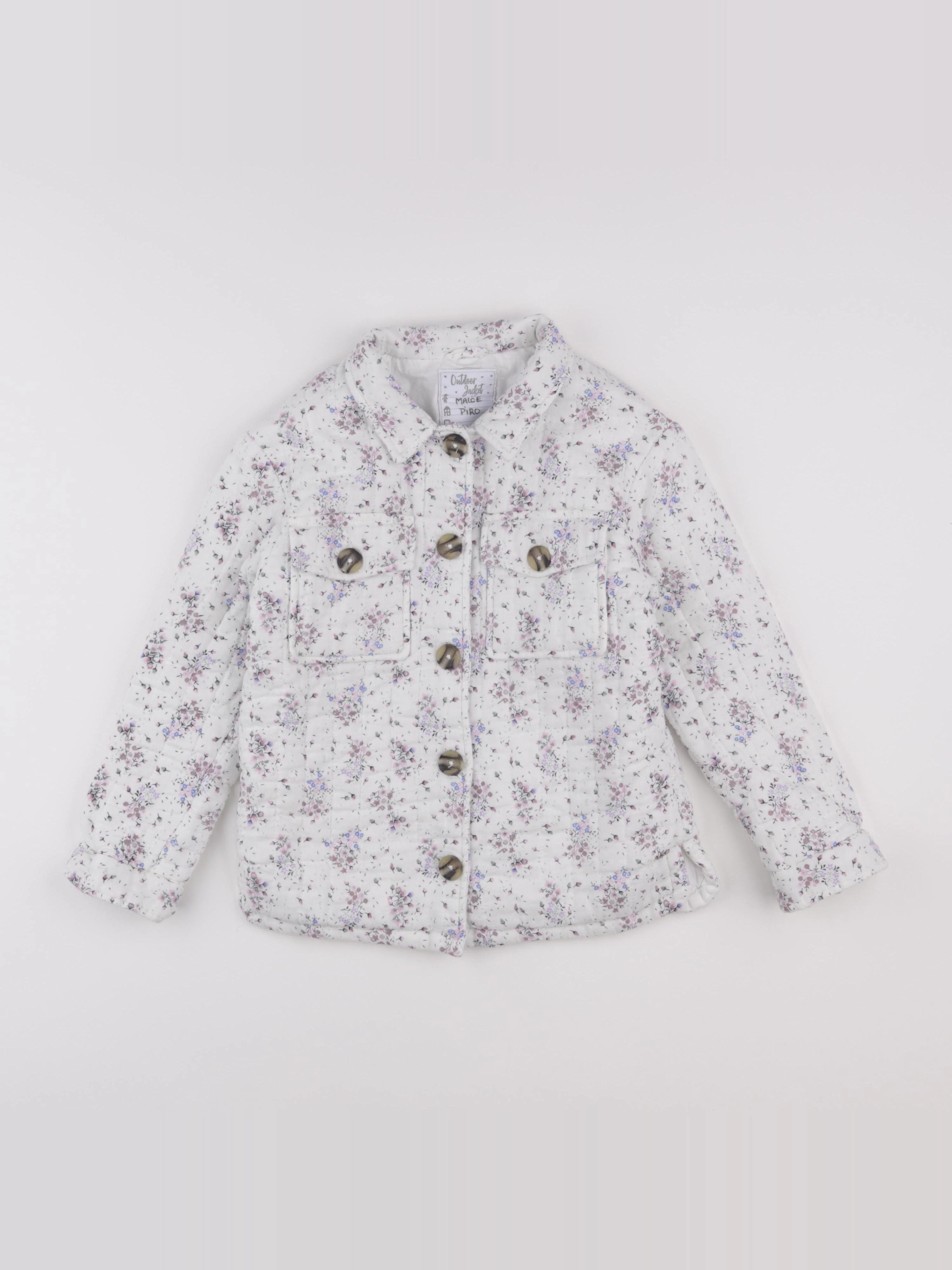 Vertbaudet - veste blanc, rose - 8 ans