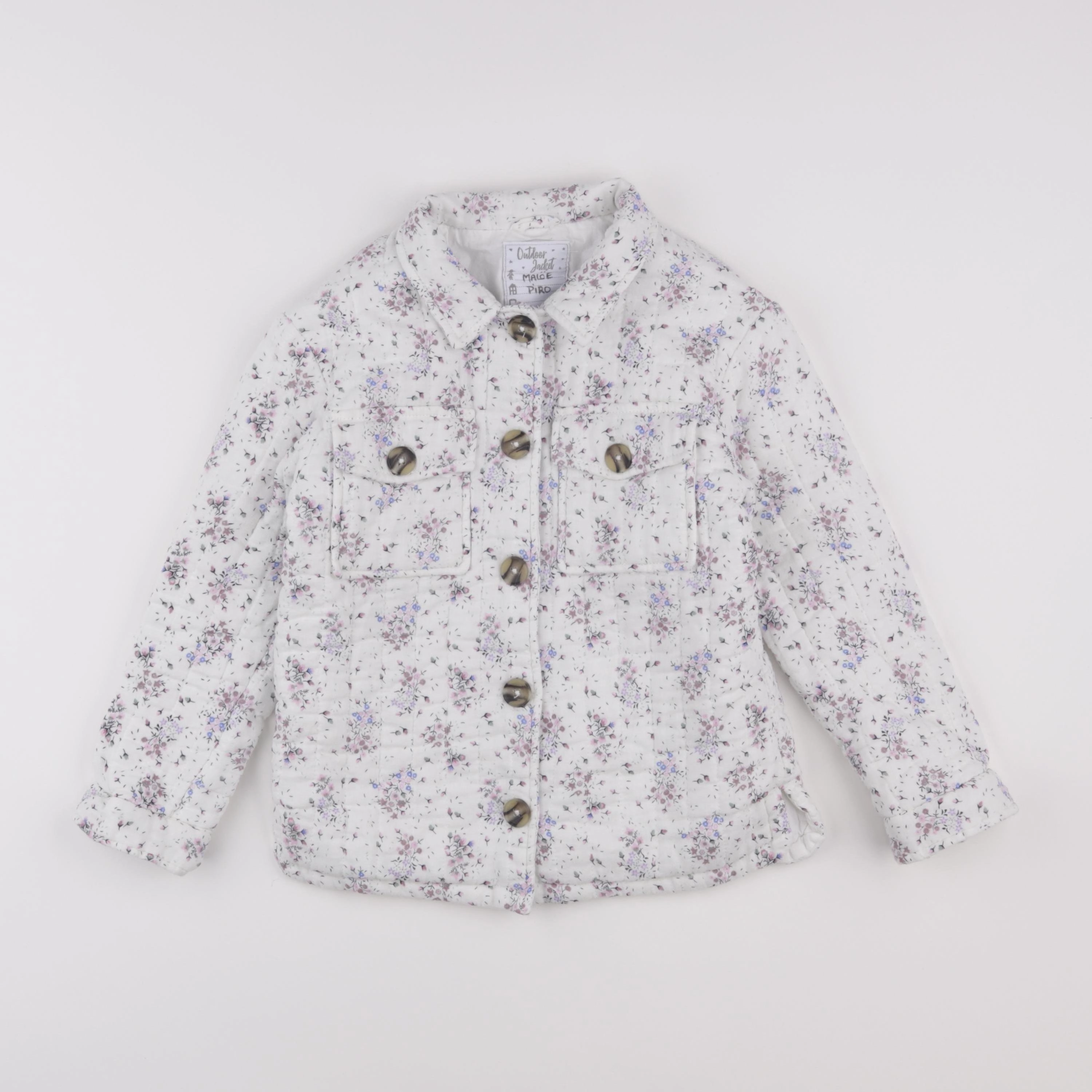 Vertbaudet - veste blanc, rose - 8 ans