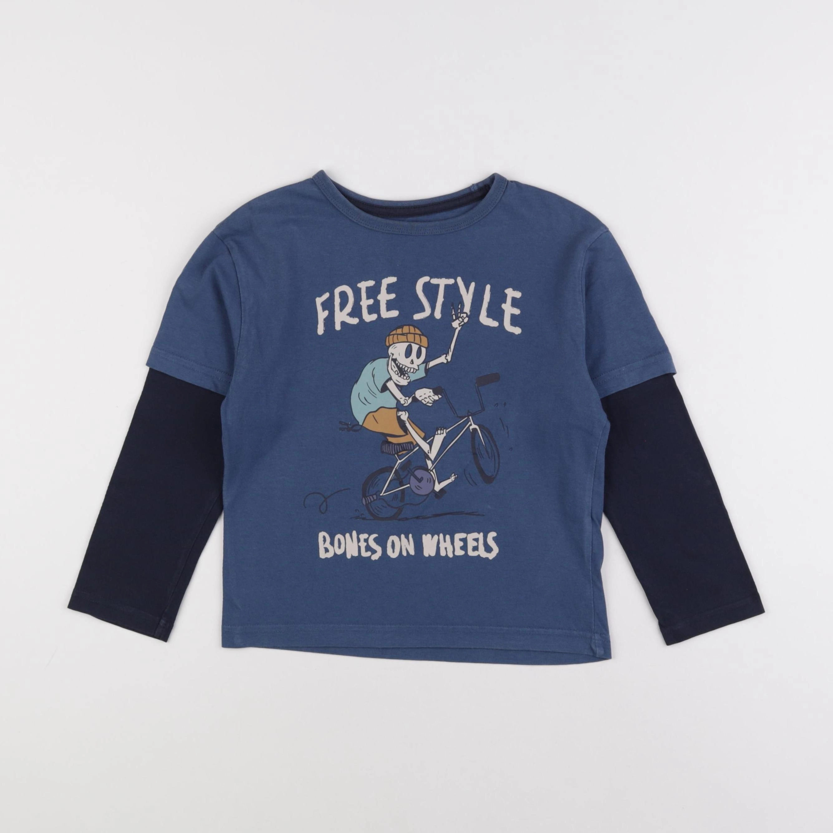 Vertbaudet - tee-shirt bleu - 6 ans