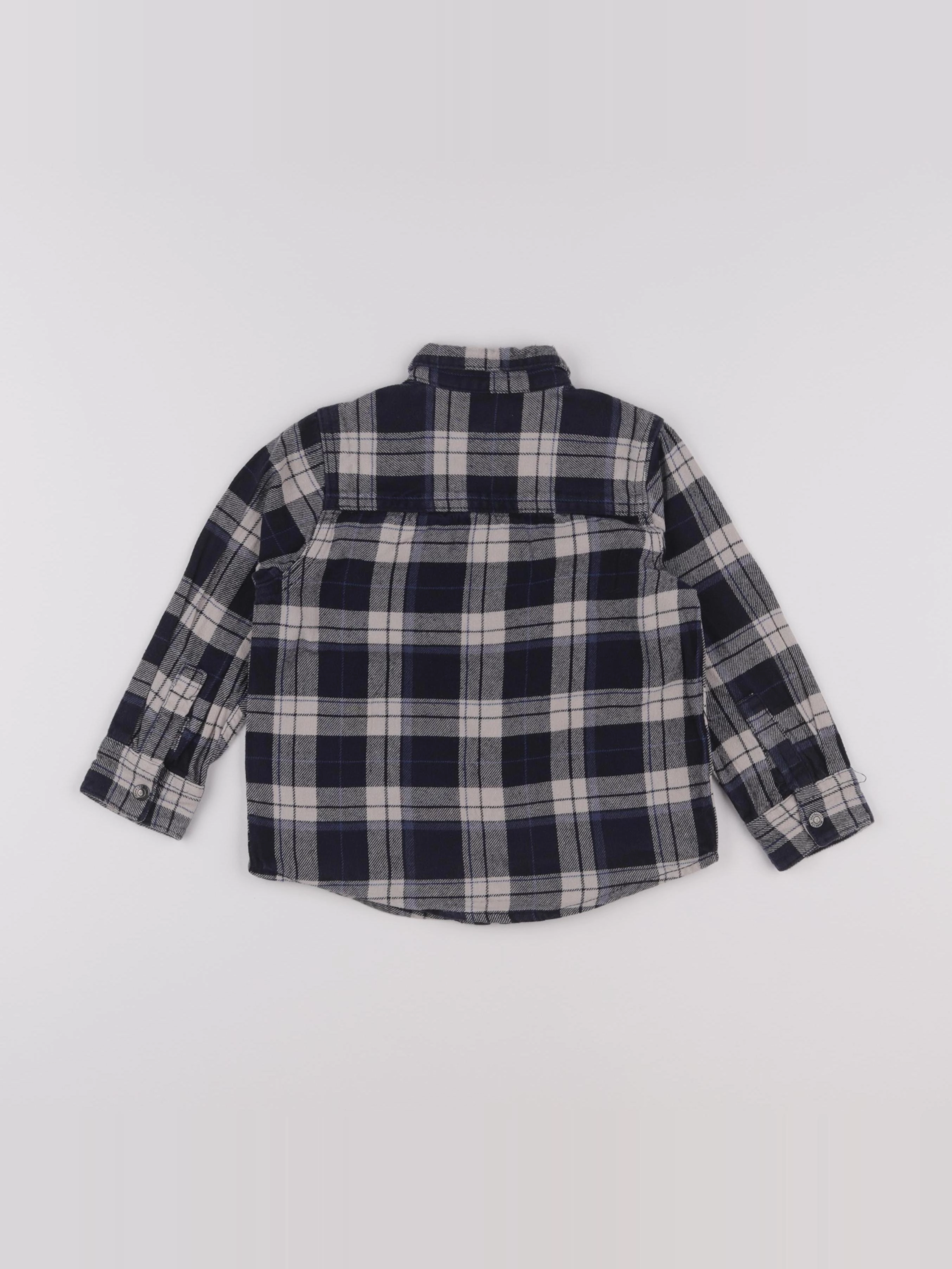 Vertbaudet - chemise bleu, beige - 4 ans