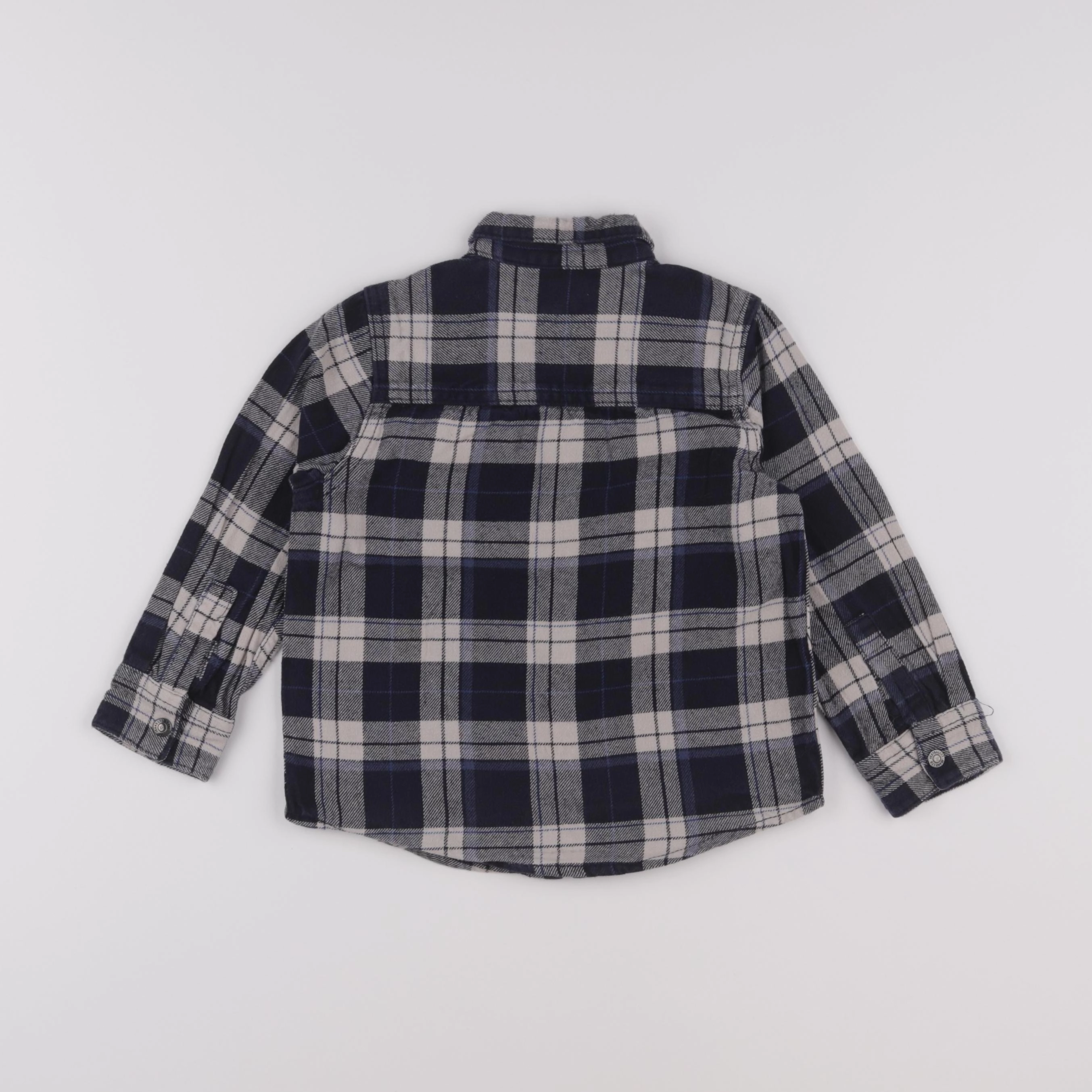 Vertbaudet - chemise bleu, beige - 4 ans