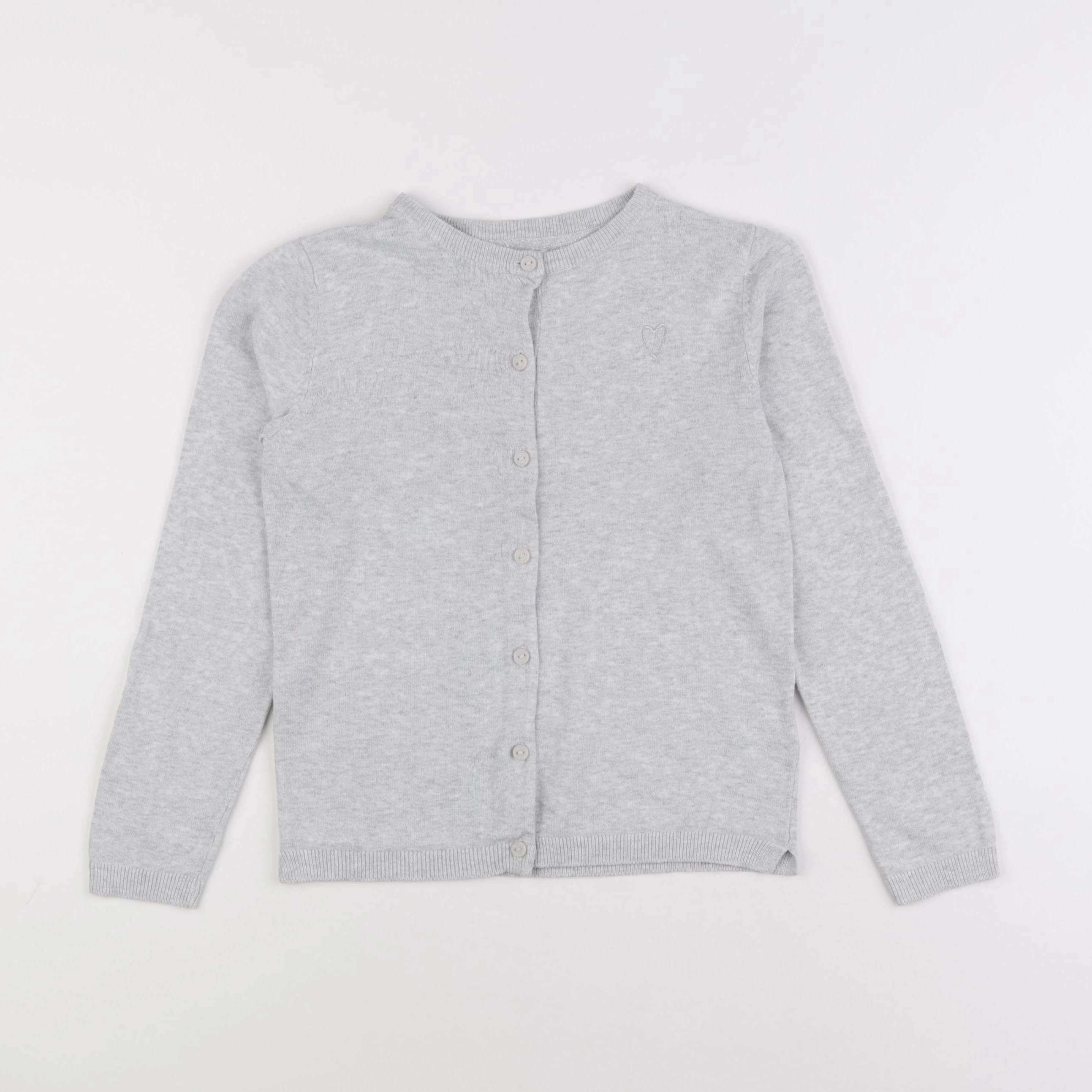 Vertbaudet - gilet gris - 8 ans