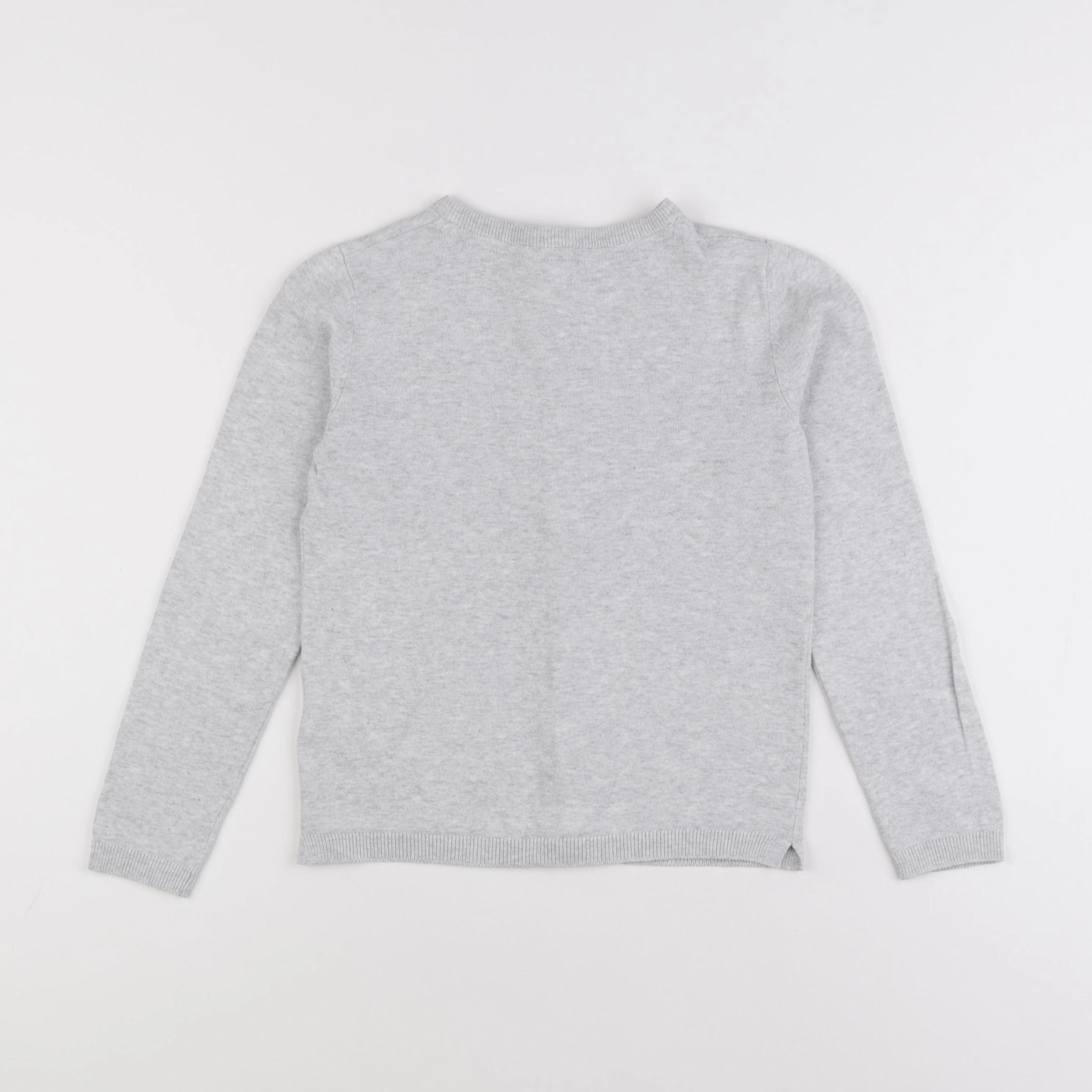 Vertbaudet - gilet gris - 8 ans