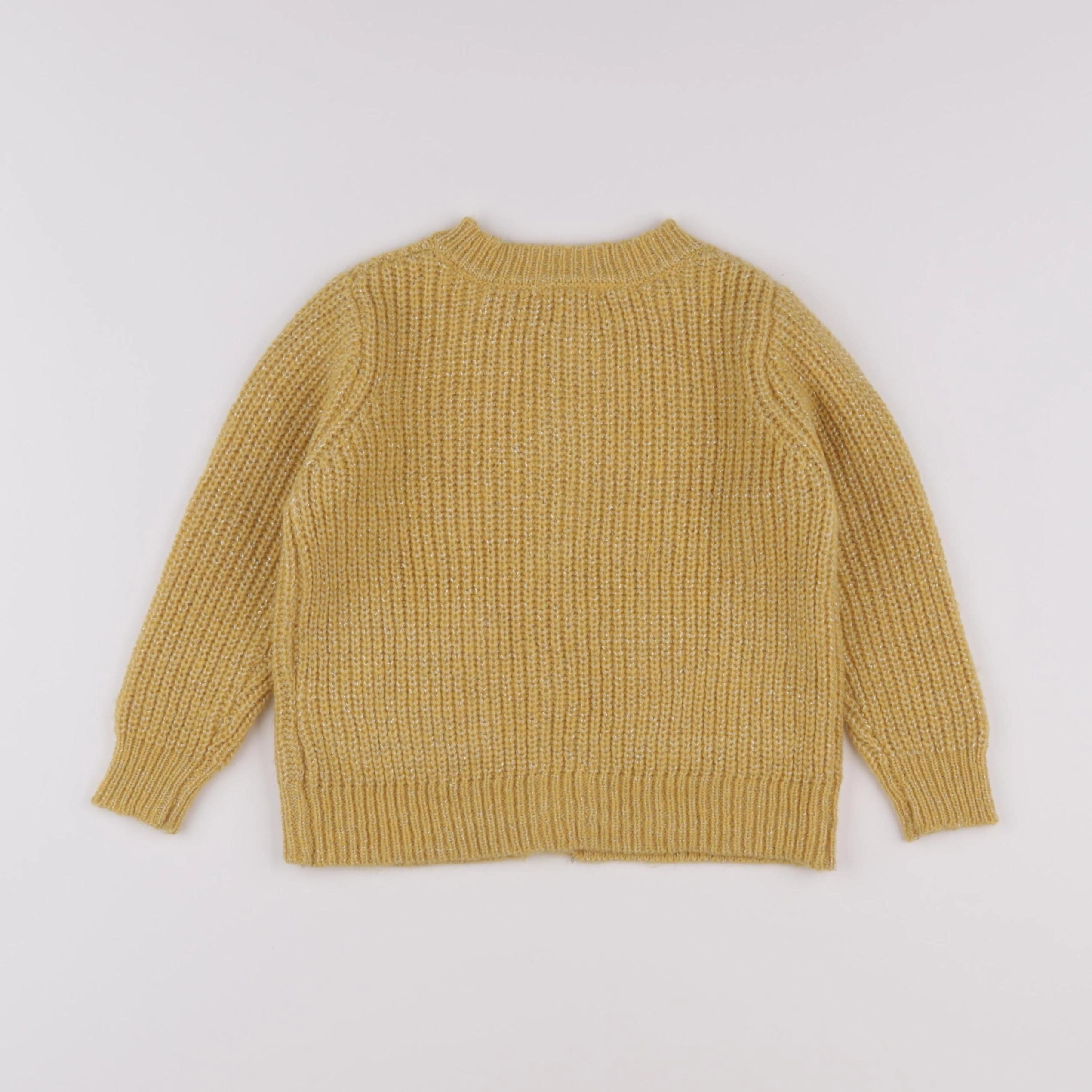 Vertbaudet - gilet jaune, or - 4 ans