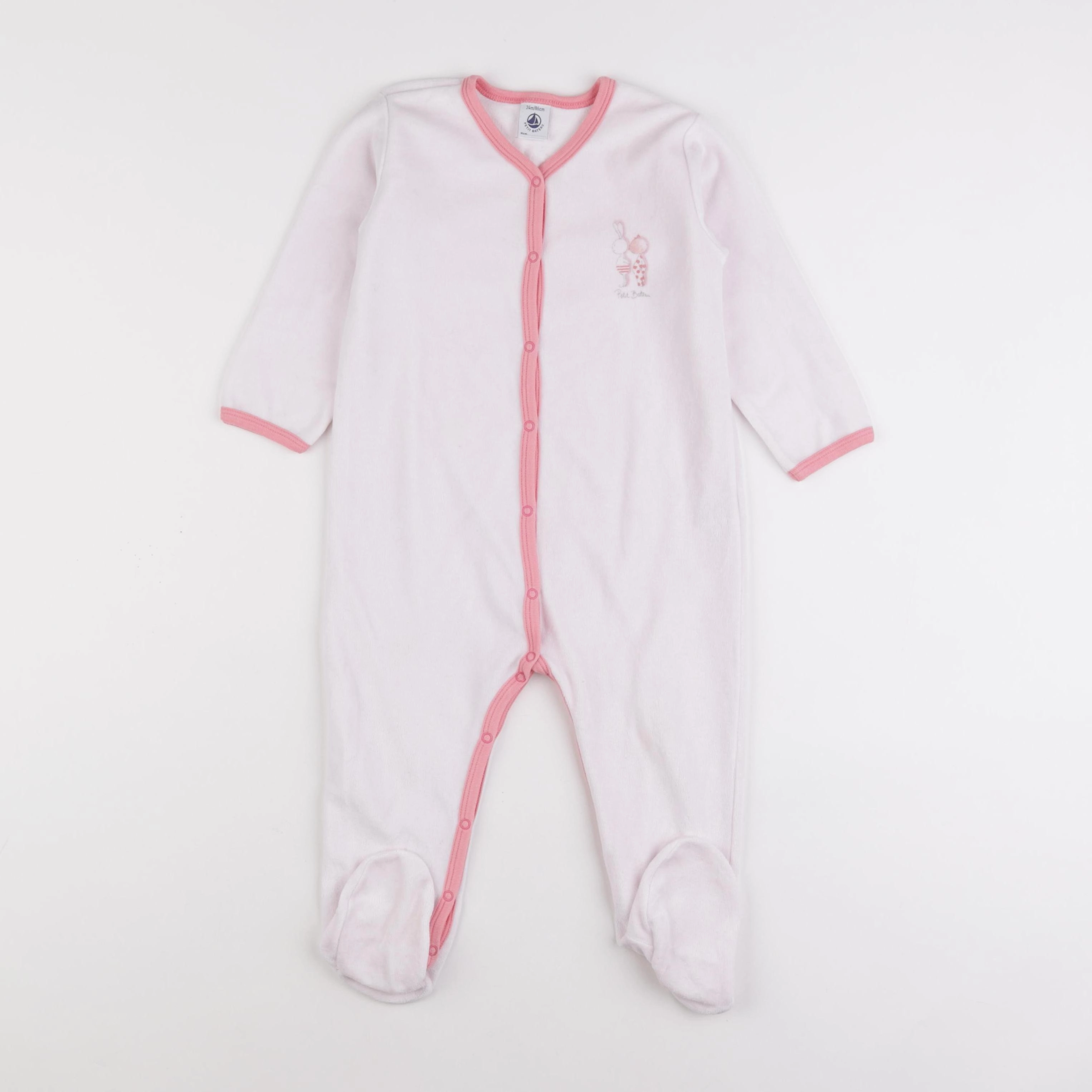 Petit Bateau - pyjama rose - 24 mois