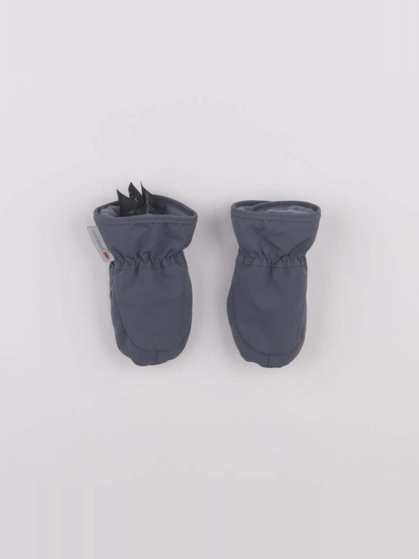 H&M - moufles gris - 3/6 mois
