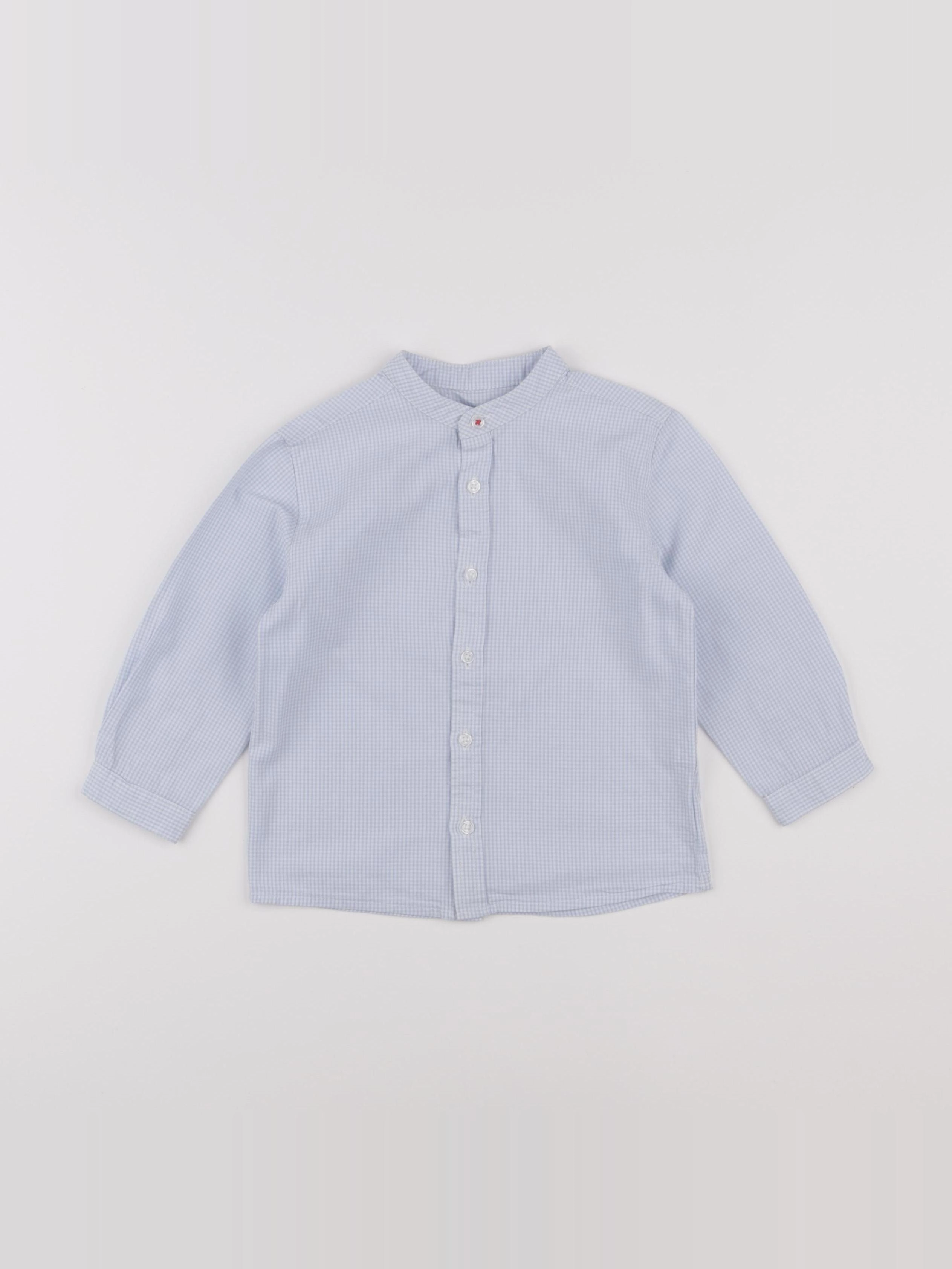 Boutchou - chemise bleu - 24 mois