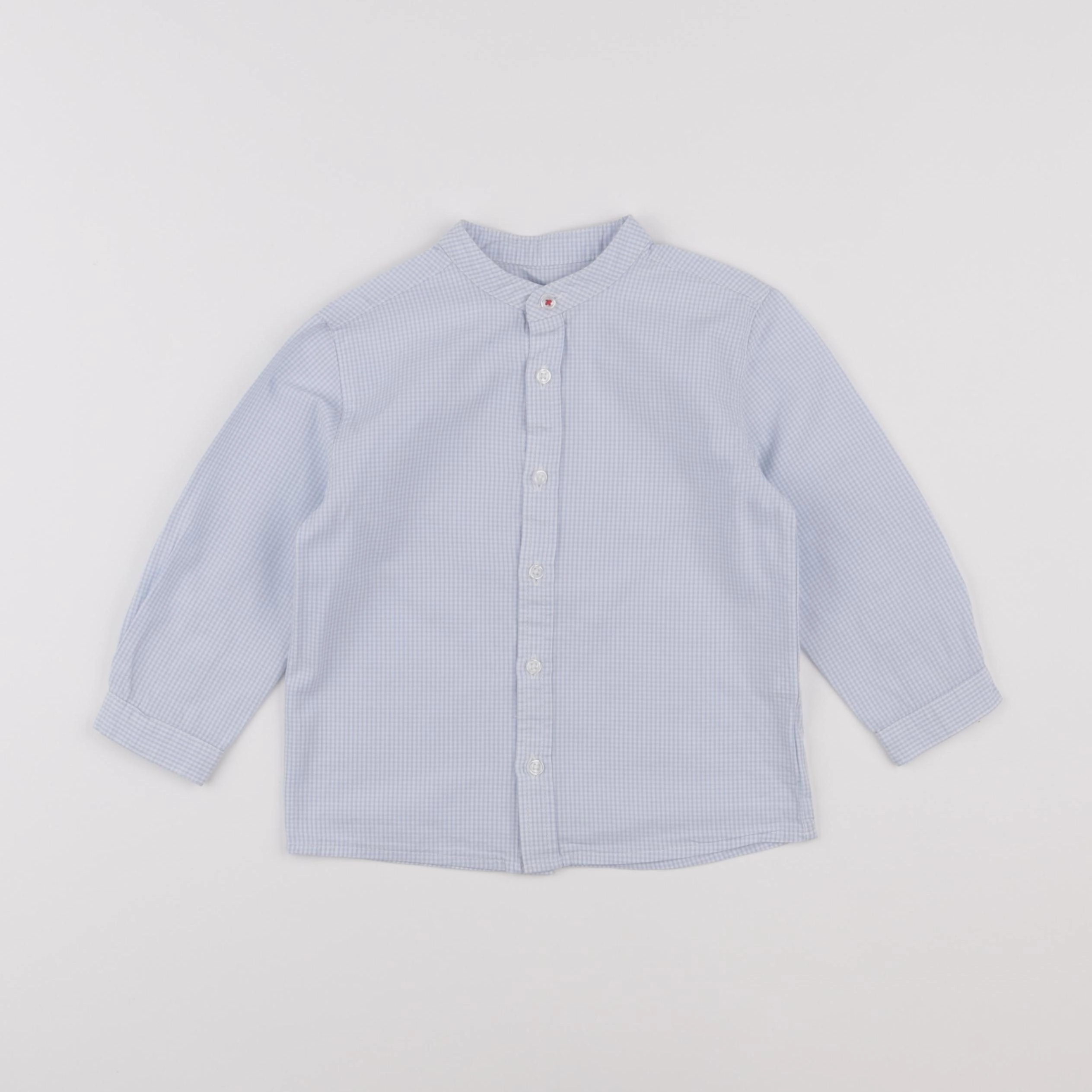 Boutchou - chemise bleu - 24 mois