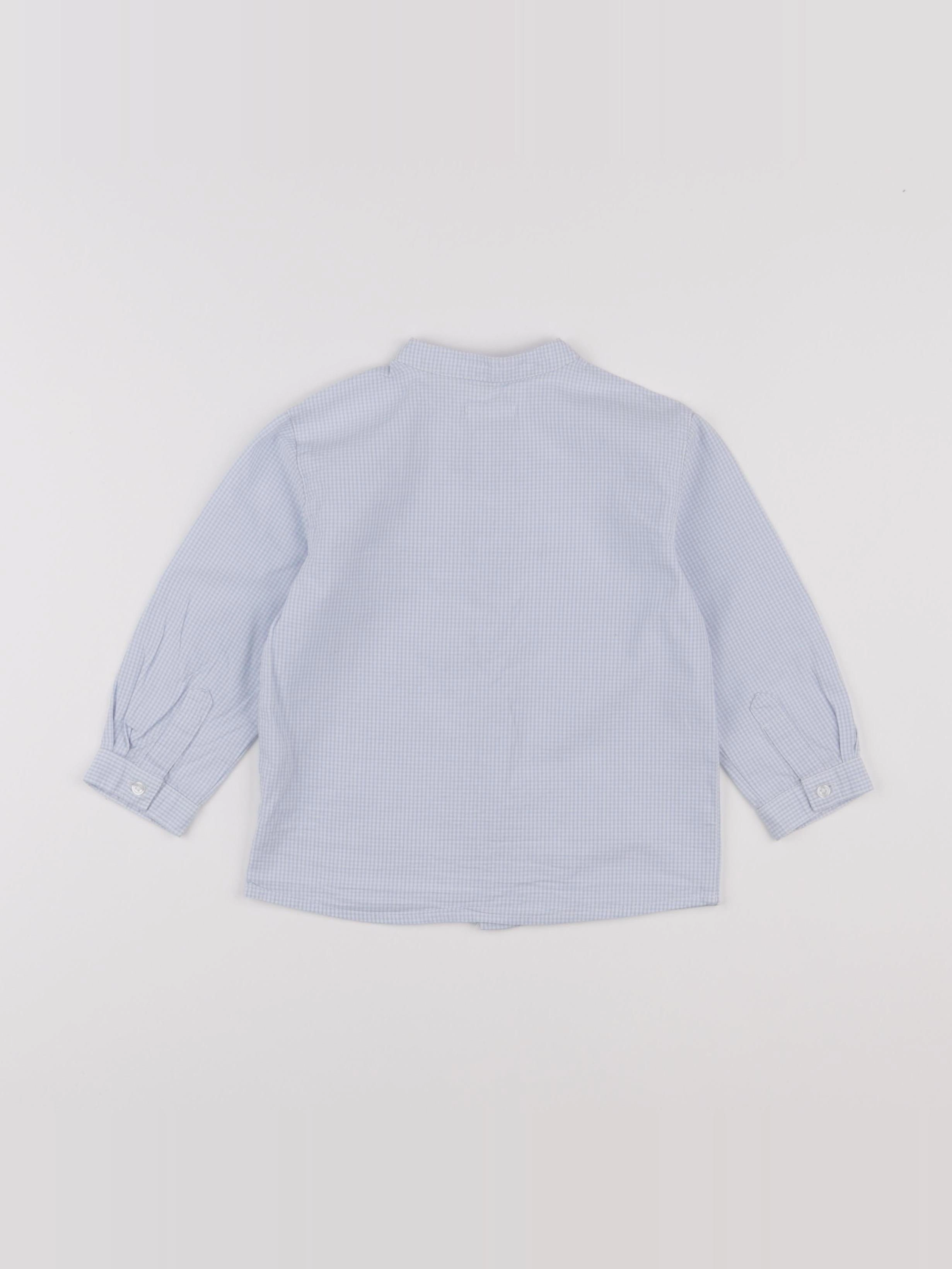 Boutchou - chemise bleu - 24 mois