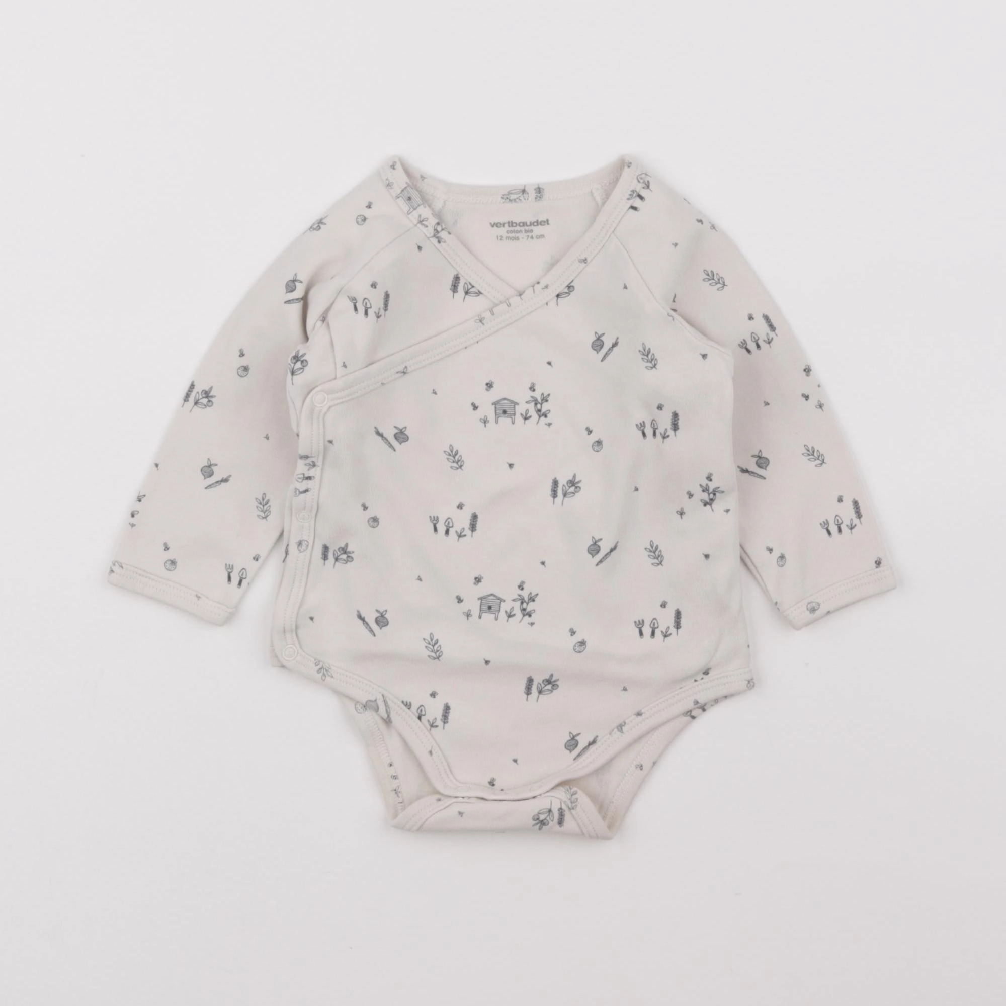 Vertbaudet - body beige - 12 mois