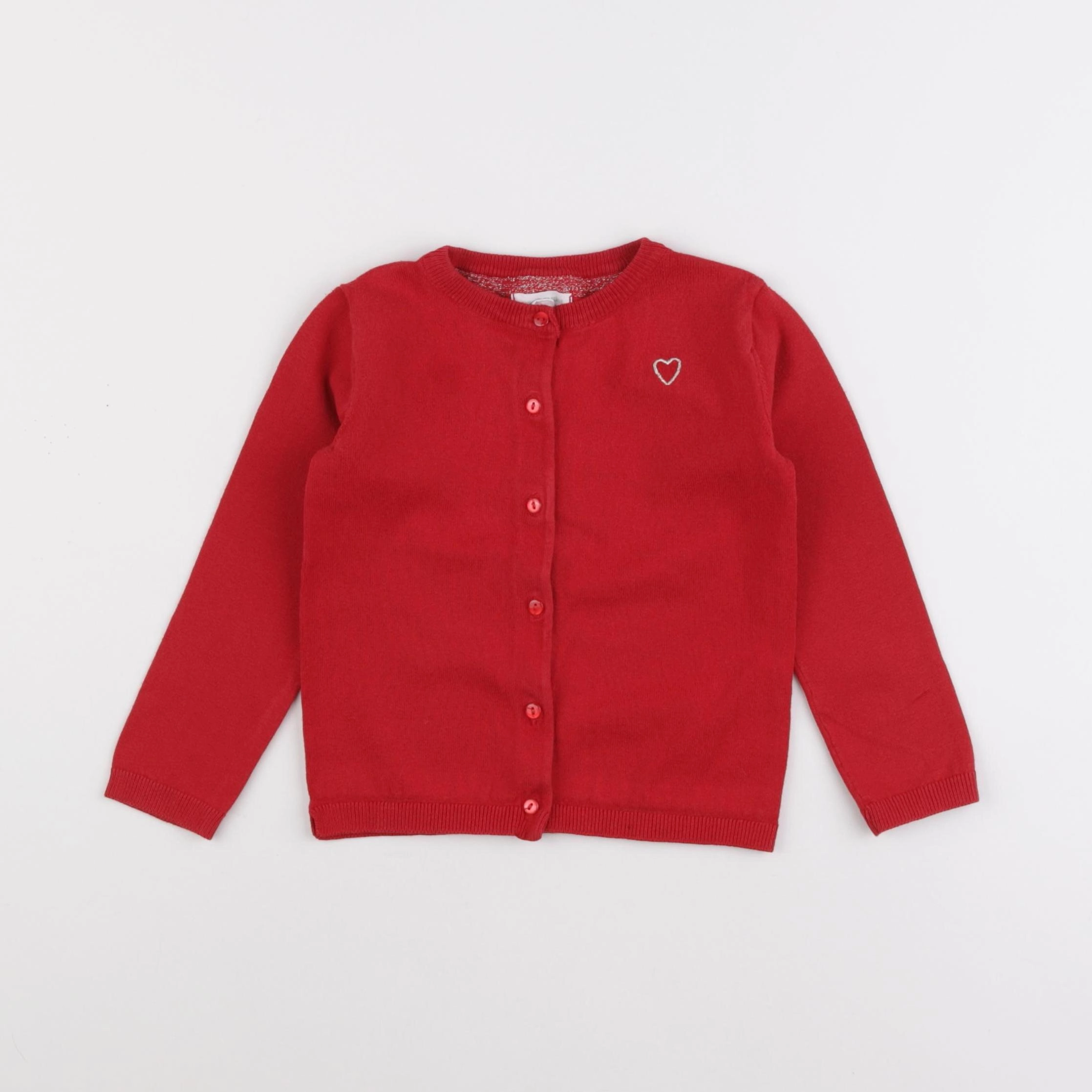 Vertbaudet - gilet rouge - 3 ans