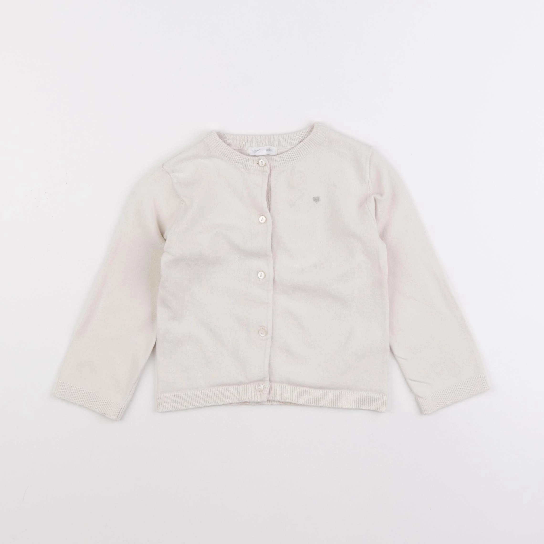 Vertbaudet - gilet blanc - 3 ans