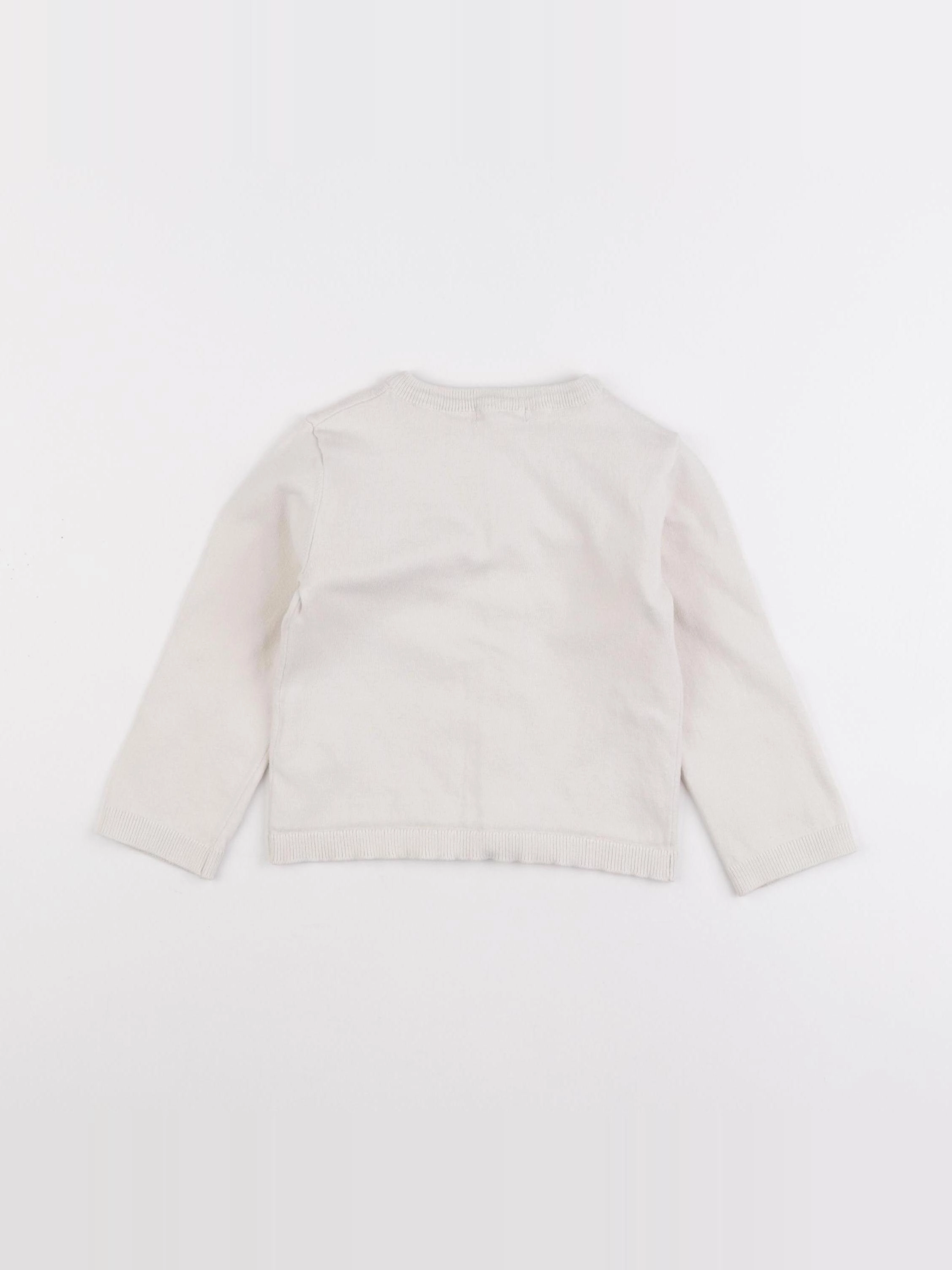 Vertbaudet - gilet blanc - 3 ans