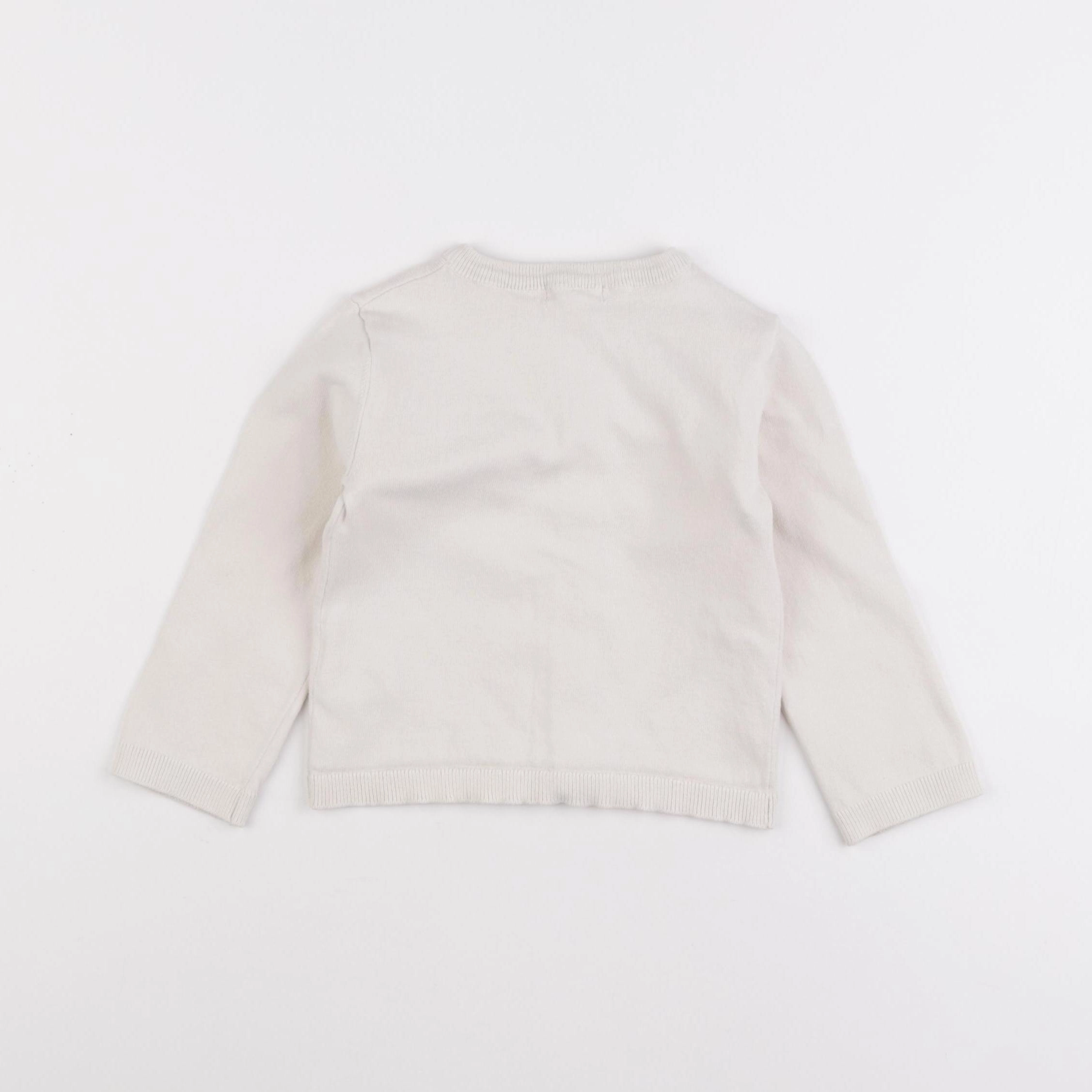 Vertbaudet - gilet blanc - 3 ans