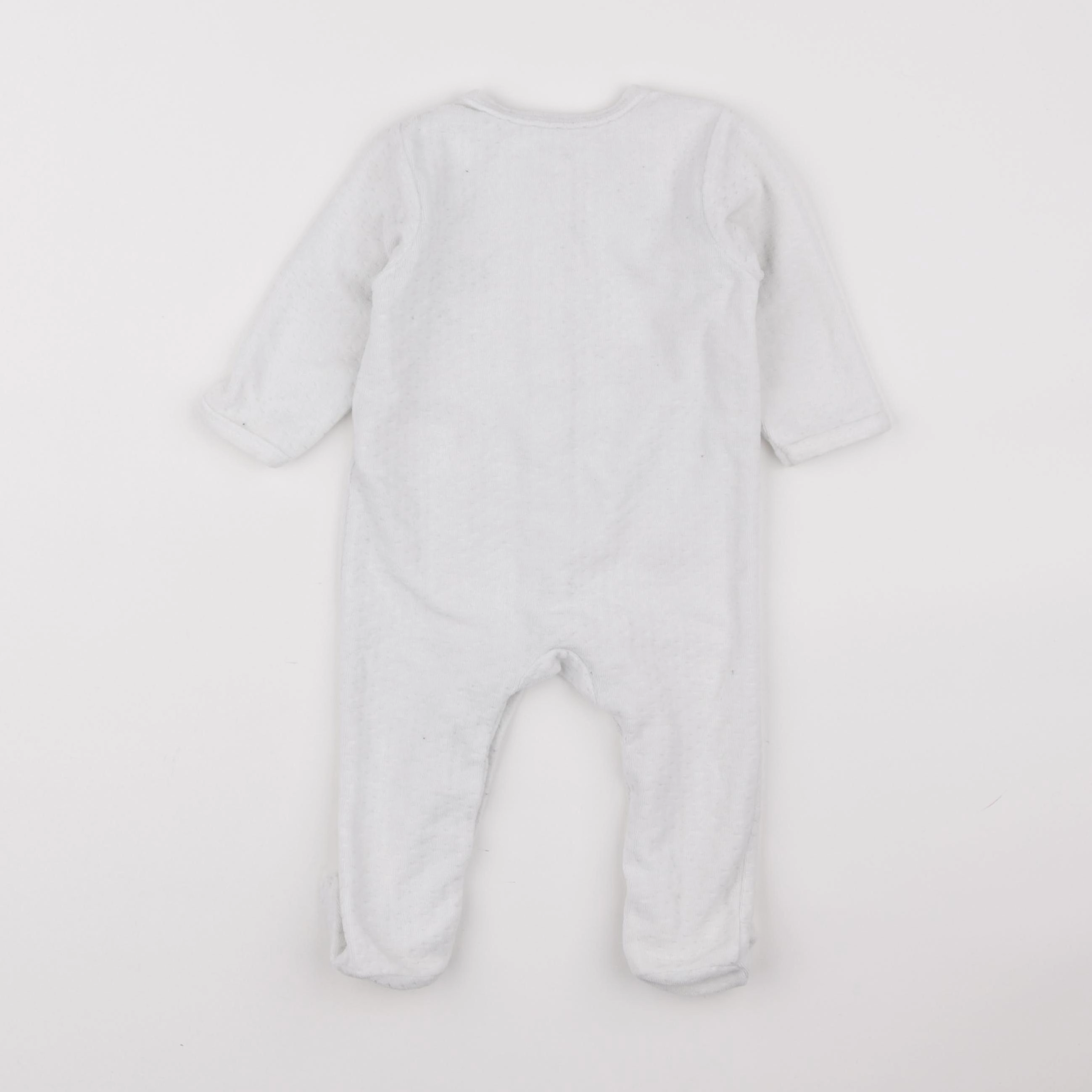 Vertbaudet - pyjama velours blanc - 6 mois