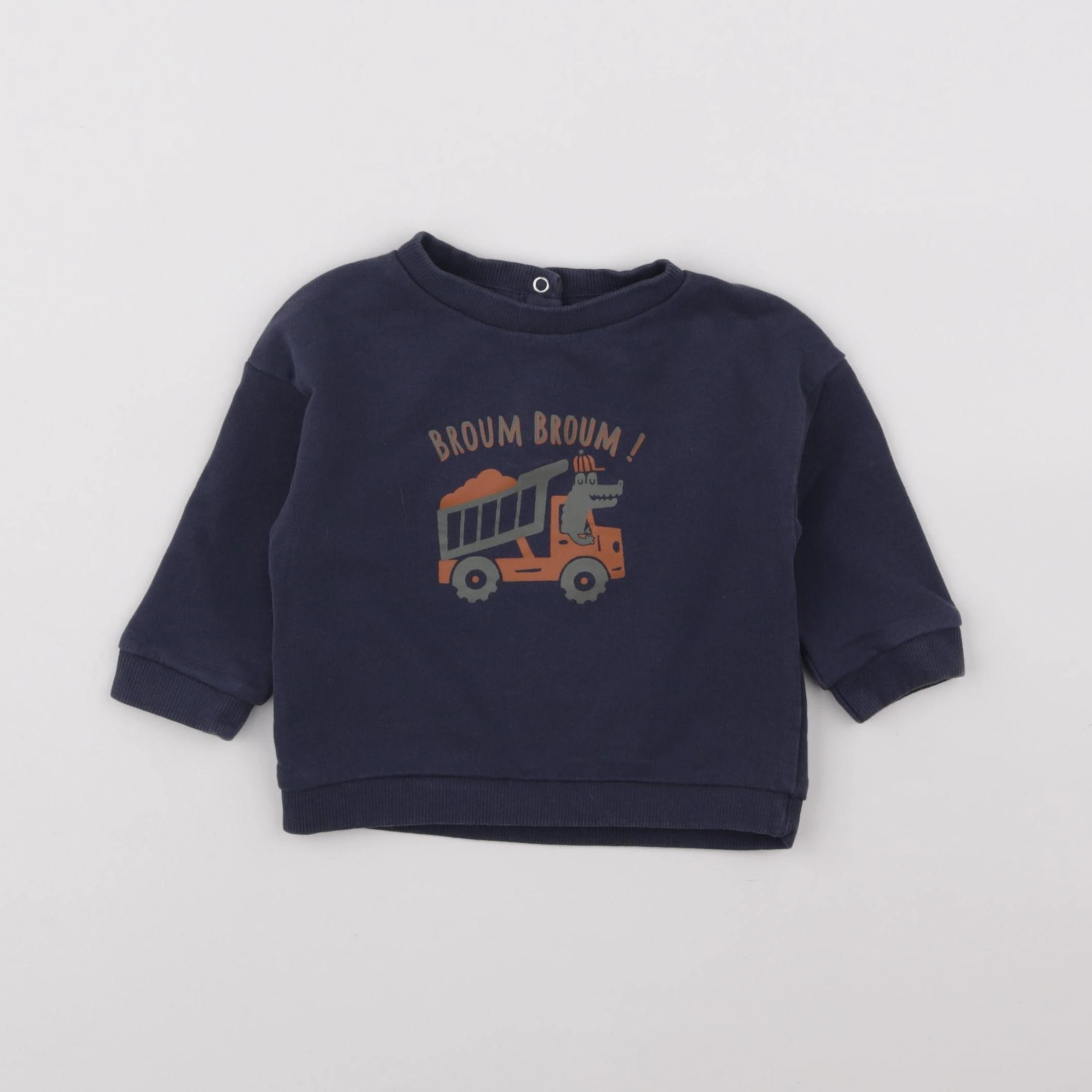 Vertbaudet - sweat bleu - 9 mois