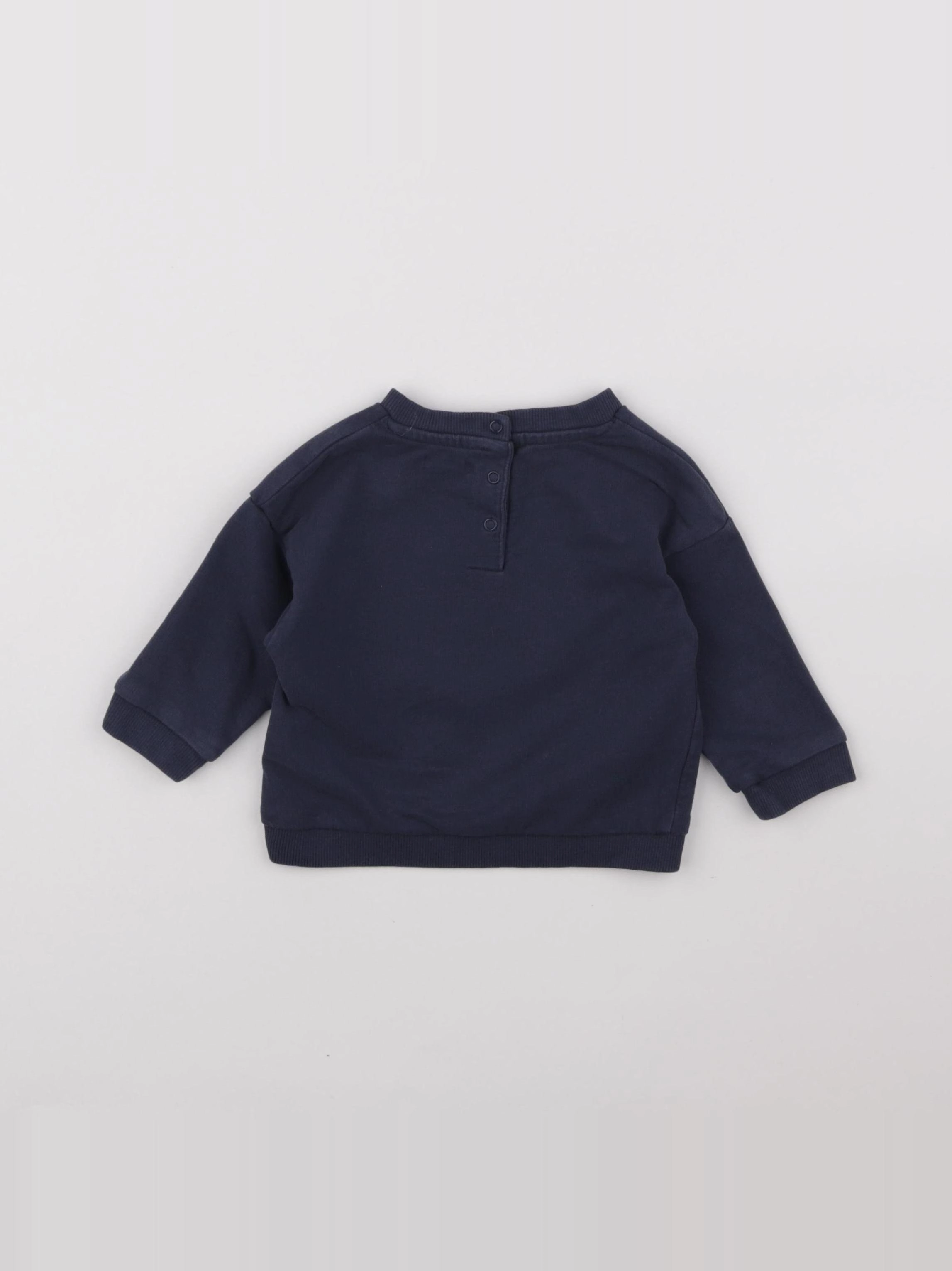 Vertbaudet - sweat bleu - 9 mois