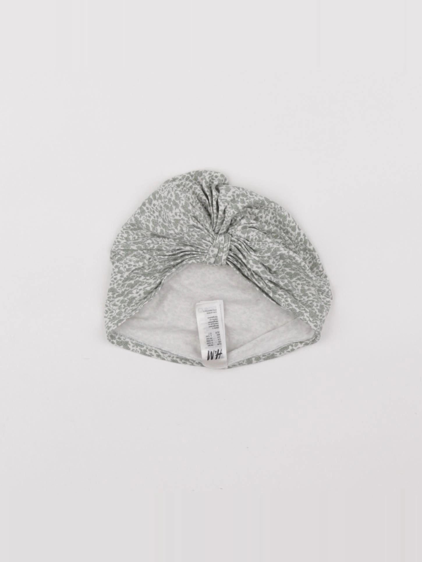 H&M - bonnet vert, blanc - 9/12 mois