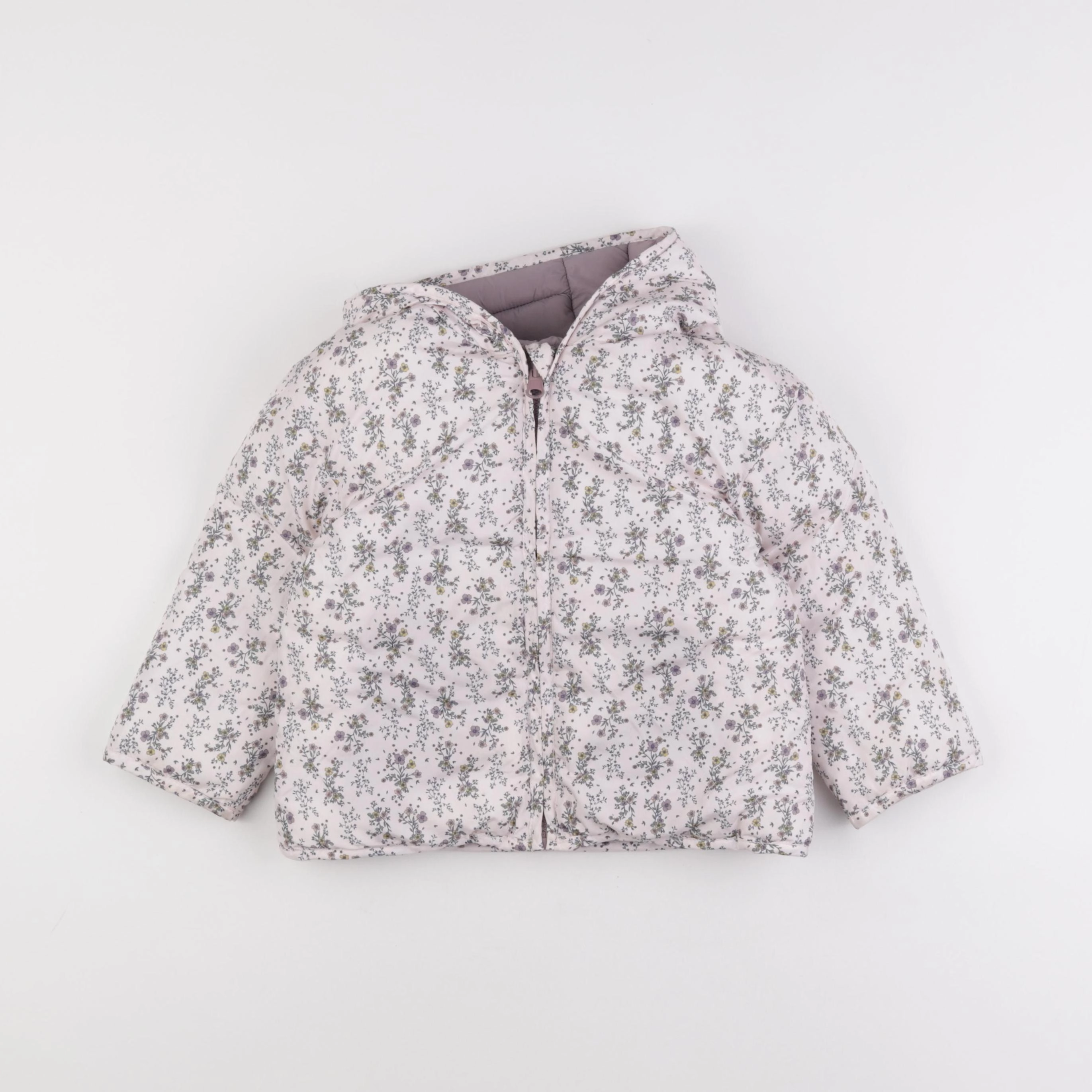 Vertbaudet - doudoune réversible violet, rose - 3 ans